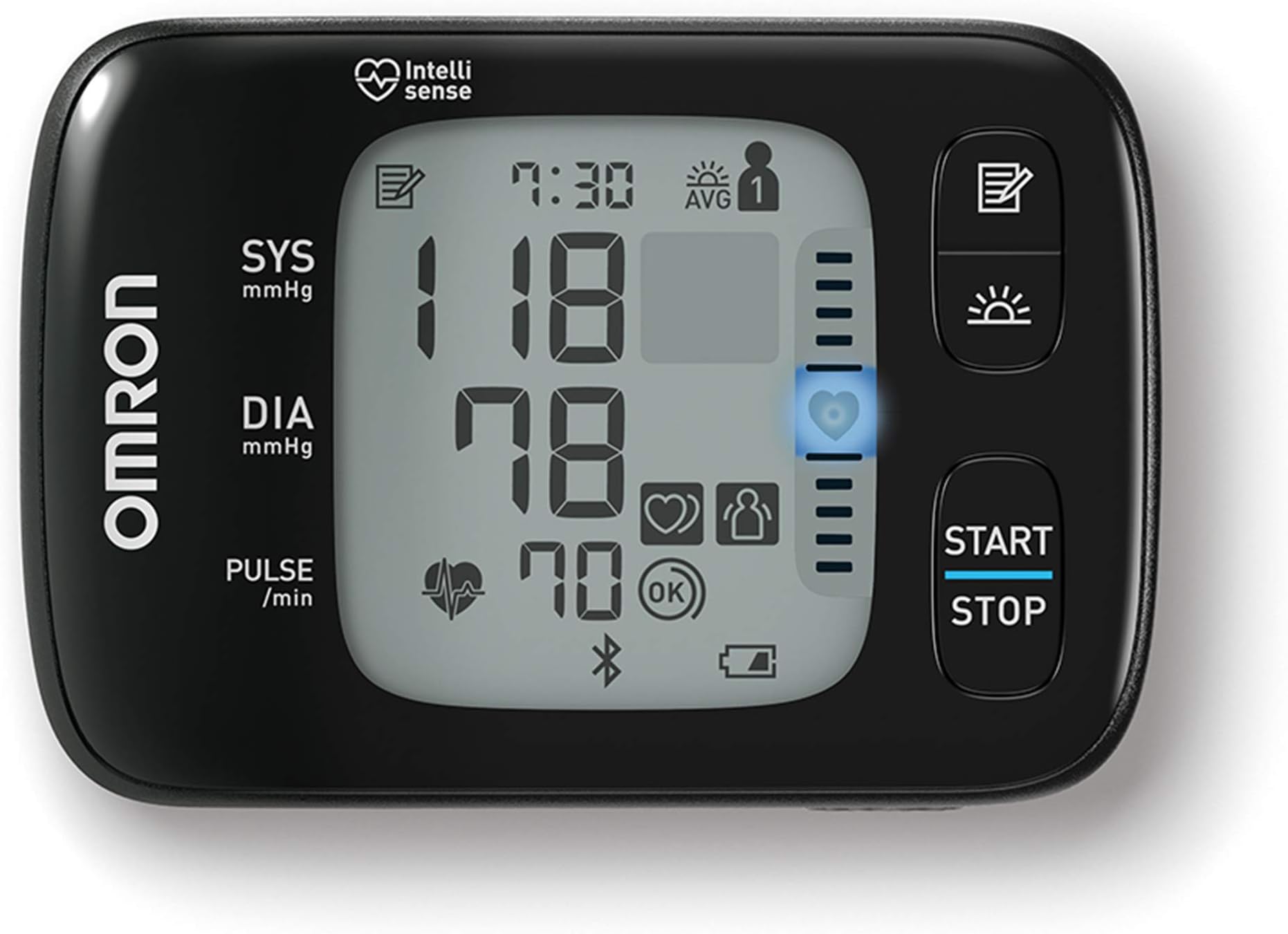 OMRON RS7 Intelli IT Wrist Blood Pressure Monitor for Home Use/On The Go
