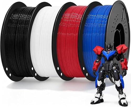 Frucindra 4KG PETG 3D Printer Filament Bundle 1.75mm, Tough & Impact Resistant, 