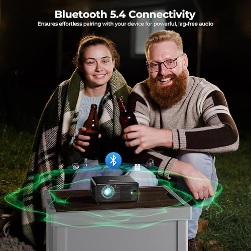 Miniatura 5 de CiBest Mini proyector con WiFi y Bluetooth, NetflixYouTubePrimeVideo incorporado, enfoque eléctrico y Keystone, alcance corto Full HD 1080P