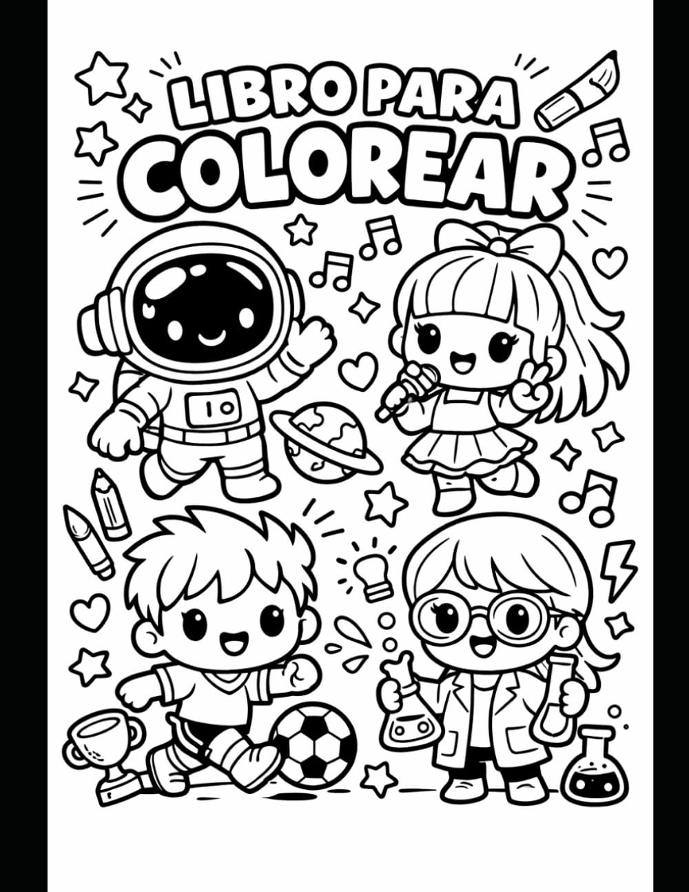 Personajes Famosos para Colorear: Libro de dibujo para niños – Diversión, inspiración y creatividad