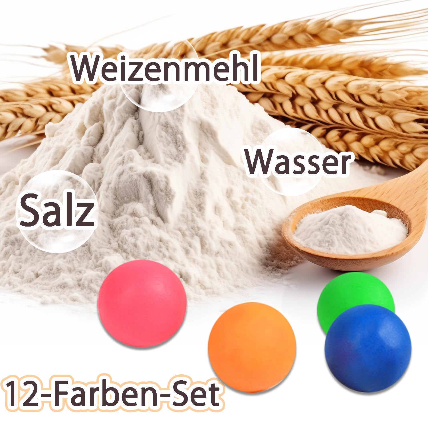 VBACALA 3-in-1 Knete Set Kinder 51 Stück, Knetmaschine für Eiscreme, Nudeln & Burger, mit 12 Dosen Knetmasse, Knetspielzeug mit Formen & Zubehör, Kreatives Geschenk für Kinder ab 3 Jahren