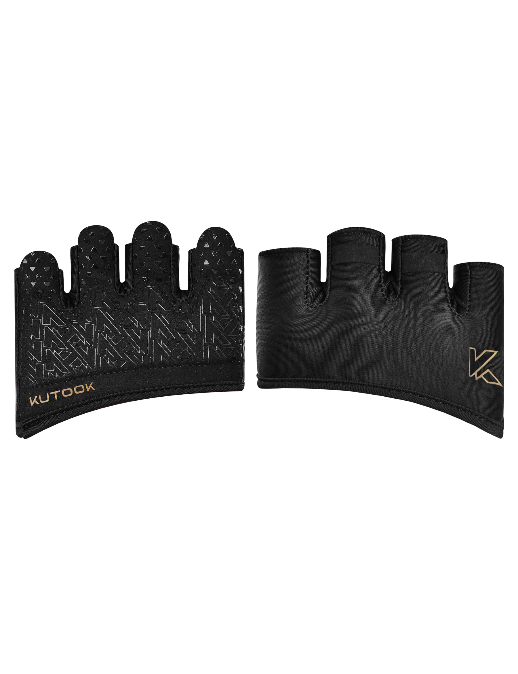 KUTOOK Gym Gloves Men Women Non-slip Breathable Fitness Gloves for Artistic Gymnastics Dumbbells Bodybuilding and Weight Lifting Unisex,Black XS