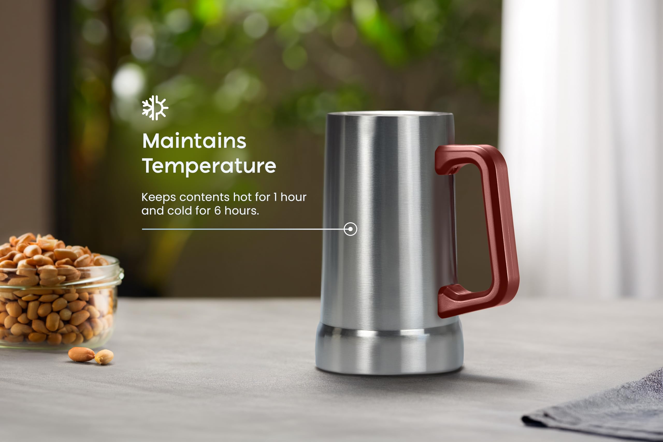 Amazon.com | KooK Beer Stein, Stainless Steel Coffee Mug, Tumbler