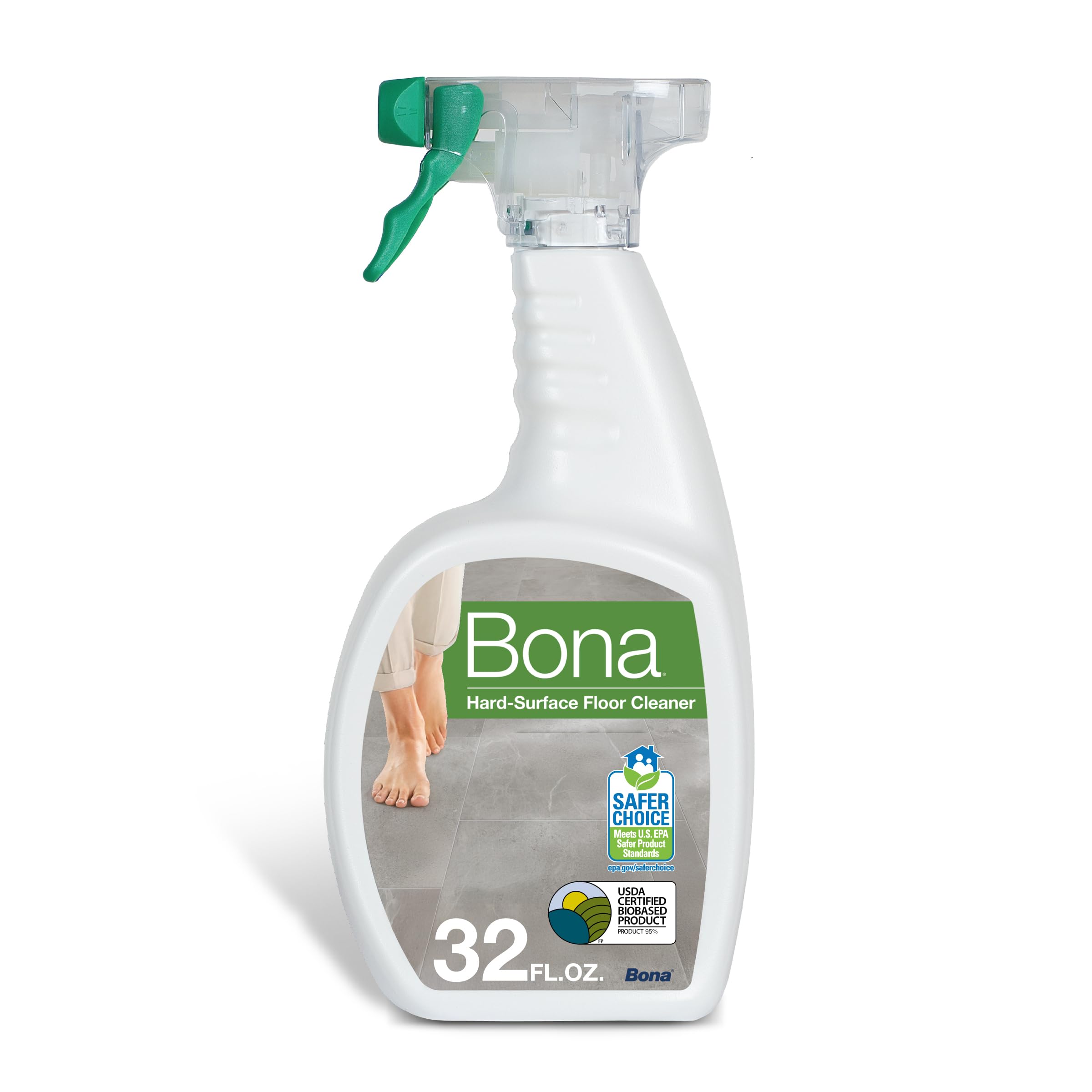 BonaMulti-Surface Floor Cleaner Spray - 32 fl oz - Unscented - Refillable - Residue-Free Floor Cleaning Solution for Stone, Tile, Laminate, and Vinyl FloorsU.S. EPA Safer ChoiceEWG Verified