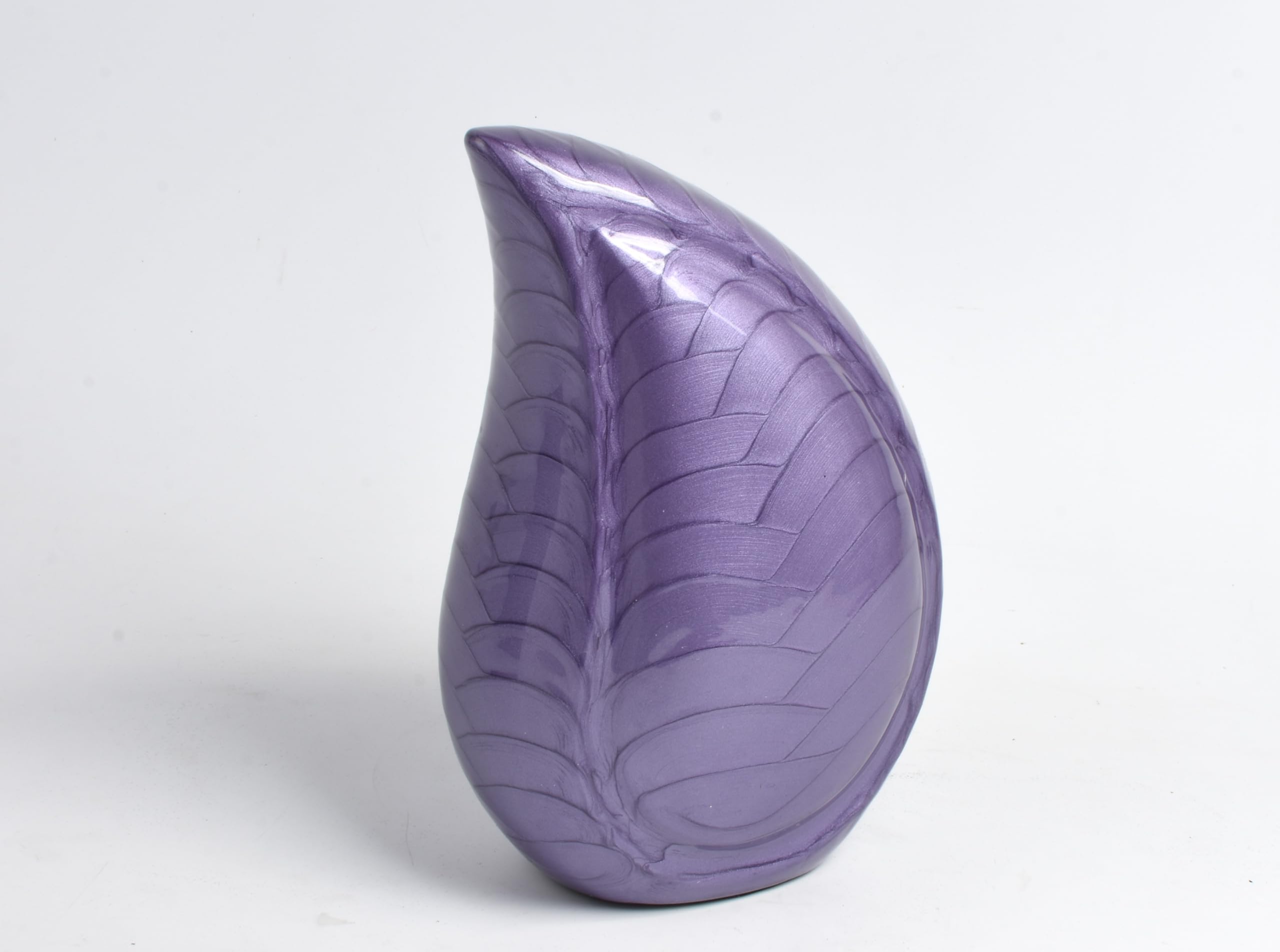 Small Teardrop Cremation Urn for Ashes,Funeral Memorial 8" Teardrop Urn (Purple)