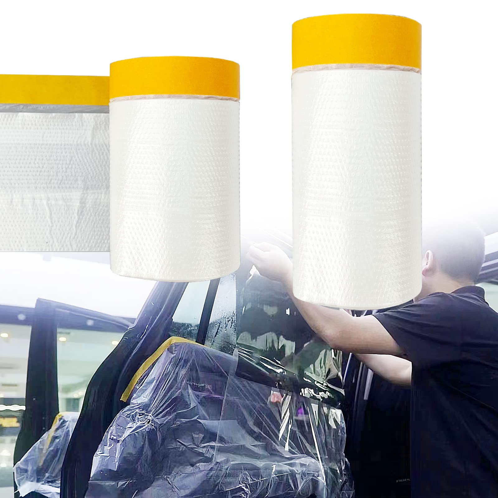 CARTINTS 2Pack Waterproof Car Interior Door Guard Covers Center Console