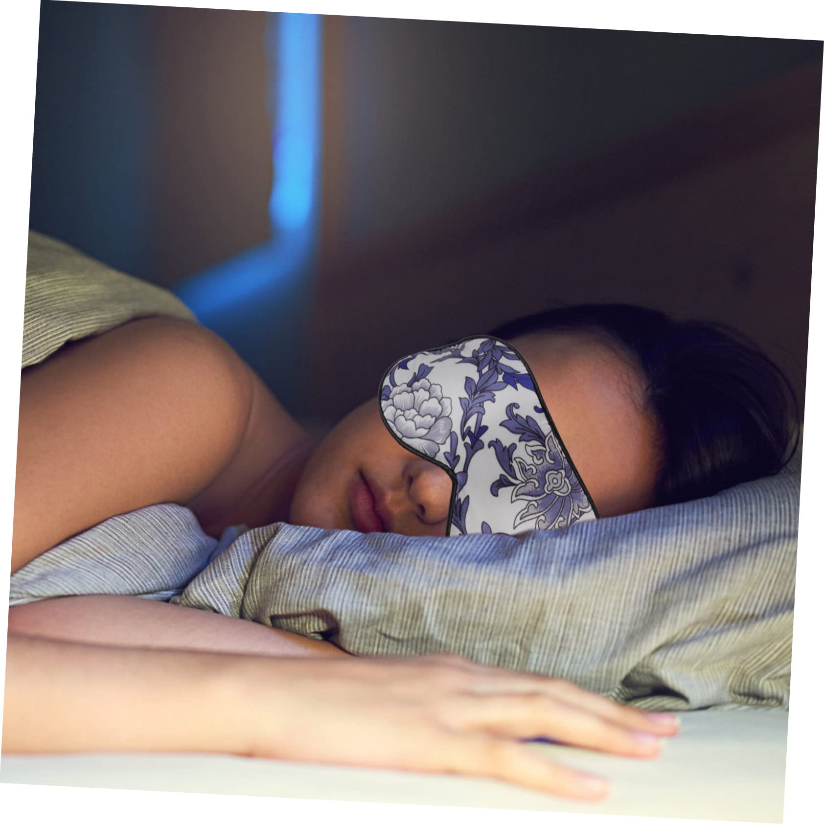 GLEAVI 5piezas De De Seda Natural Para Bloquear Luz y Relajar Para Dormir y Azul