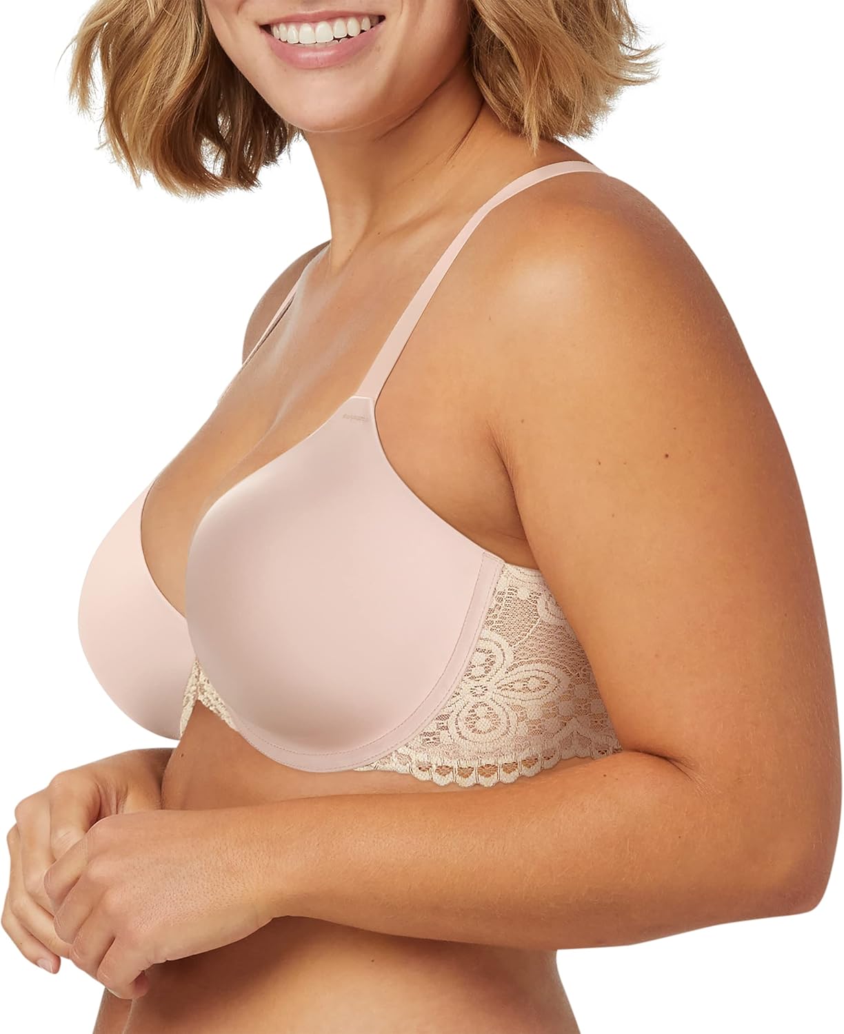 Maidenform Women's One Fab Fit T-shirt Bra, Lightly-lined Underwire Bra, Racerback Bras for Women - Image 2