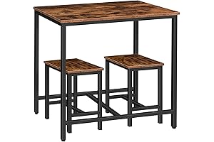 3-Piece Dining Table and Chairs Set for Compact Spaces