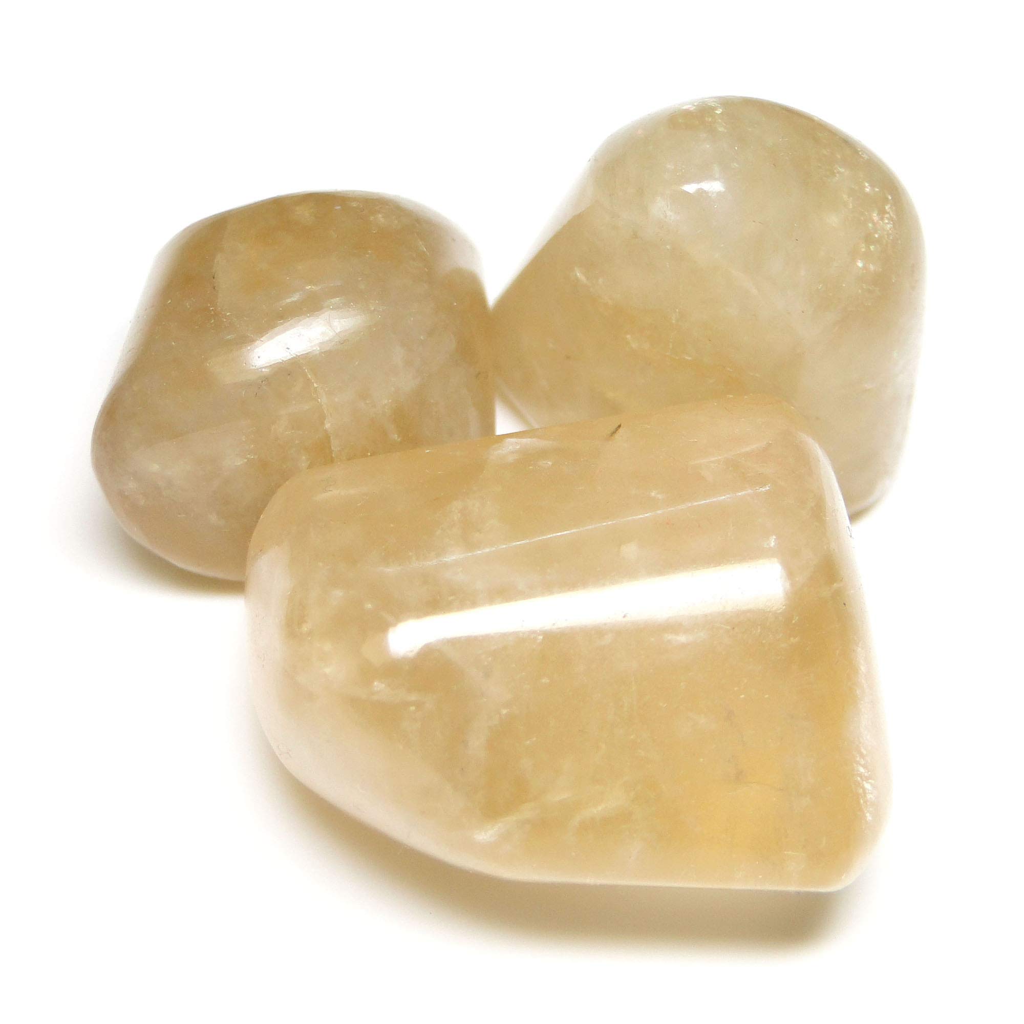 Nature's Crest Citrine Tumbled Pebble Stones Tumble Natural Gemstones Crystal for Healing Reiki Aquarium Fillers Garden Decoration (3 Pc Pack)