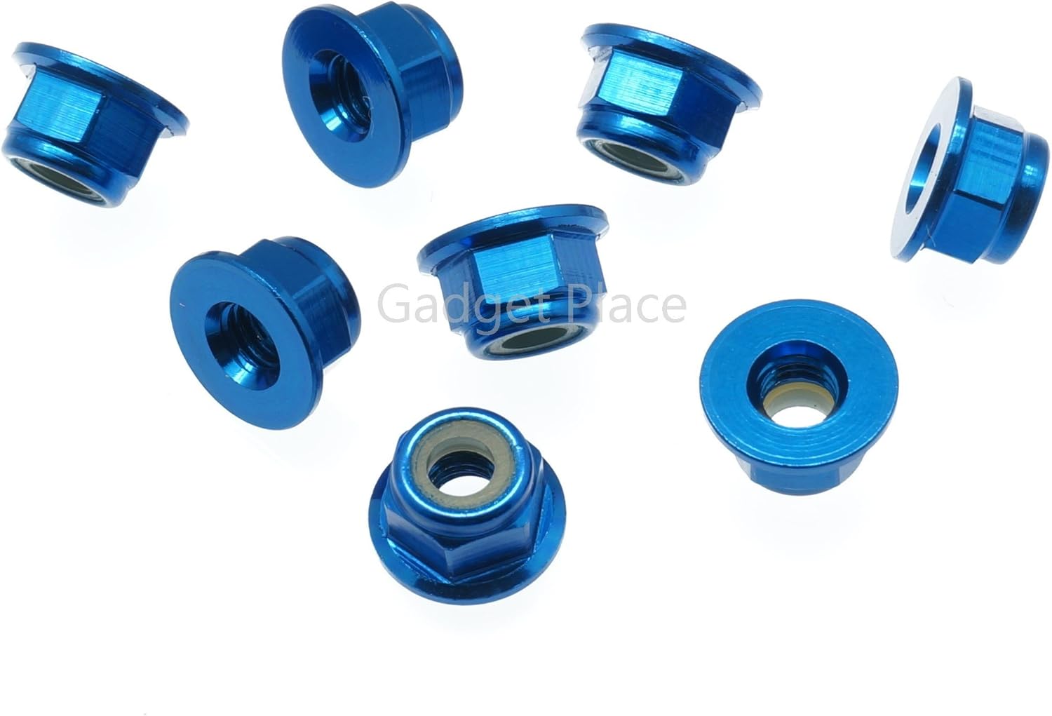 Gadget Place Blue M4 Locknuts (Pack of 8) Industrial