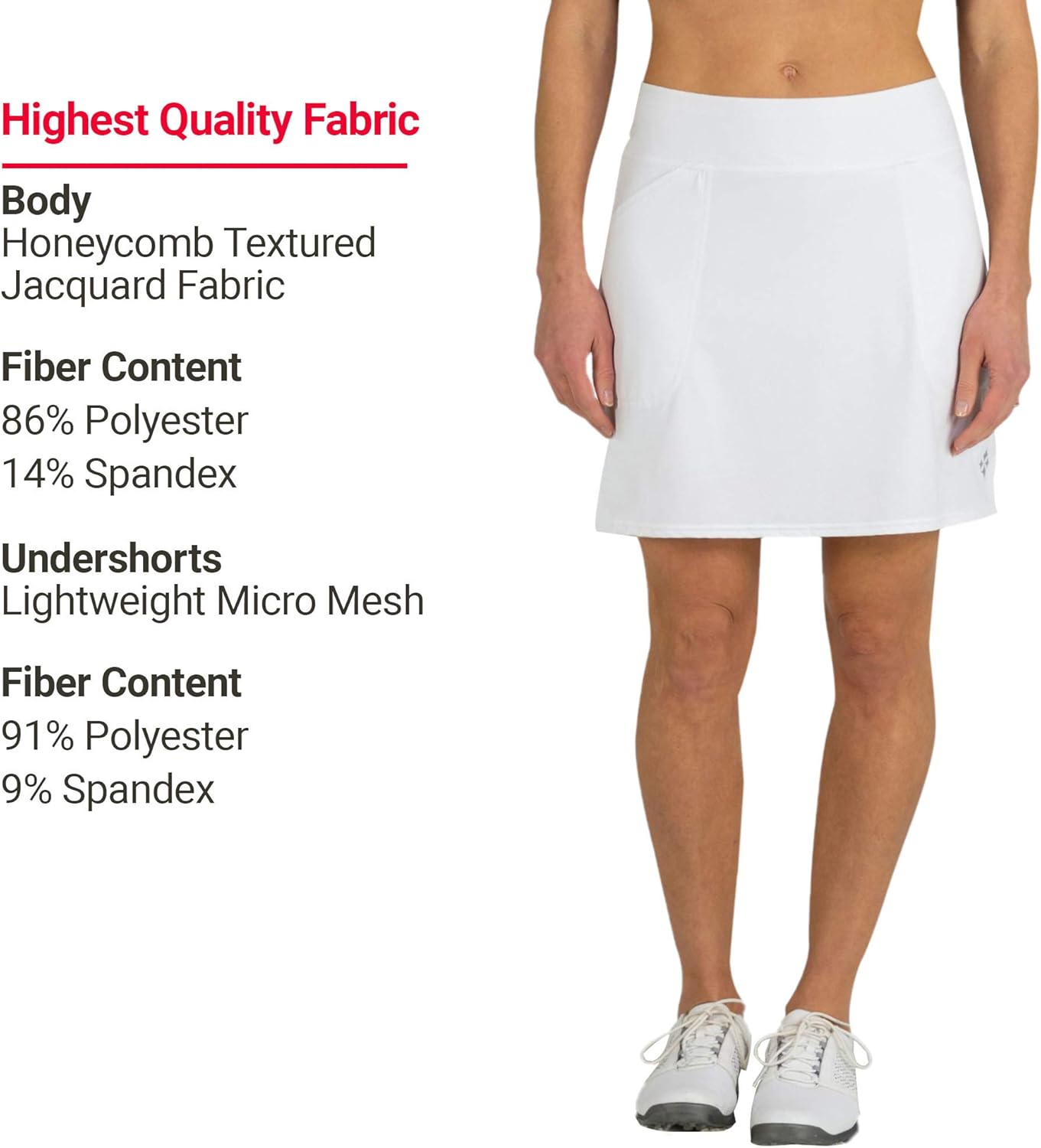 Jofit Apparel Women’s Athletic Clothing Long Mina Skort for Golf & Tennis
