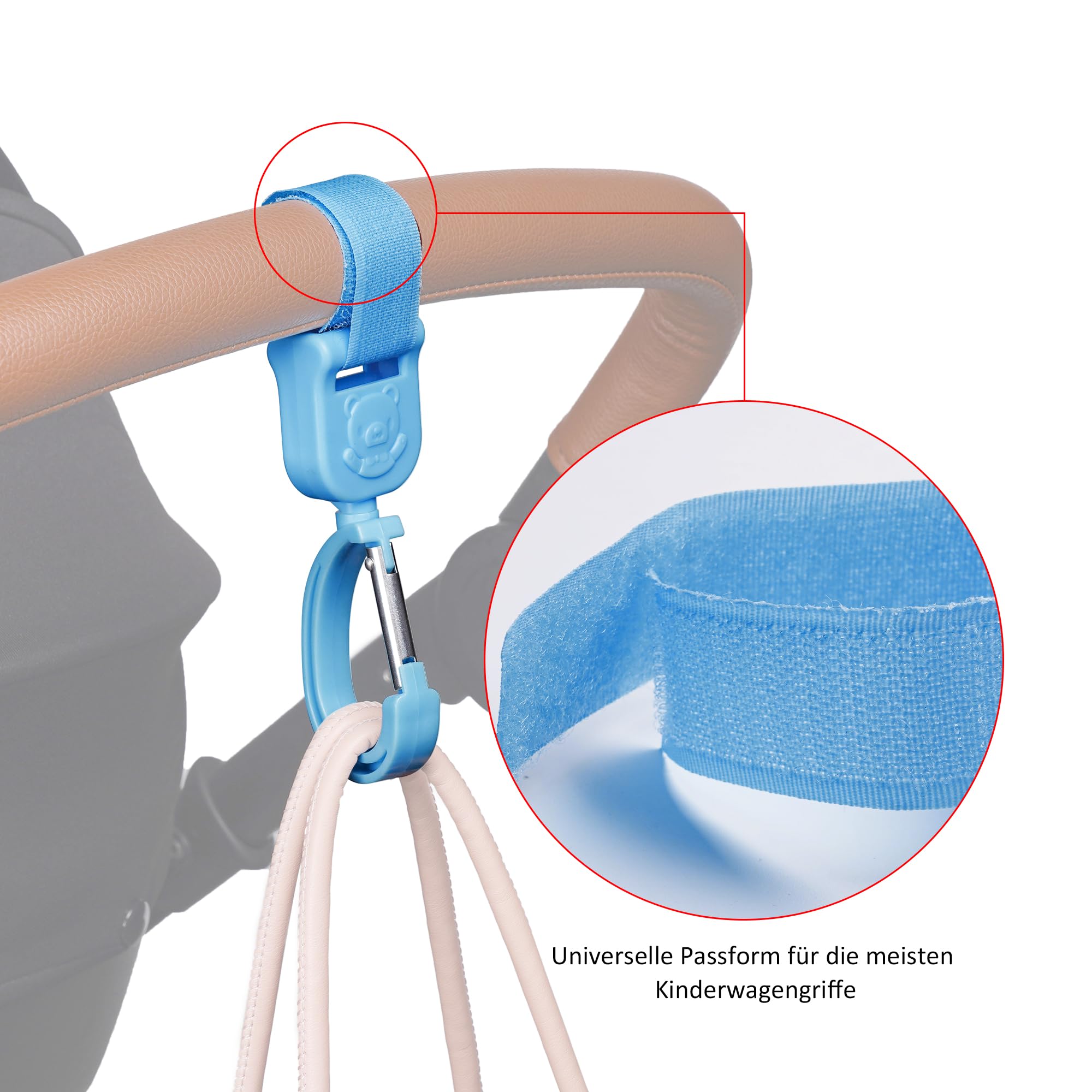 Laisse de sécurité pour poussette pour tout-petits - Compatible avec poussette, landau, buggy et plus - Laisse de sécurité pour garder les enfants à proximité lors de vos déplacements (longueur de la