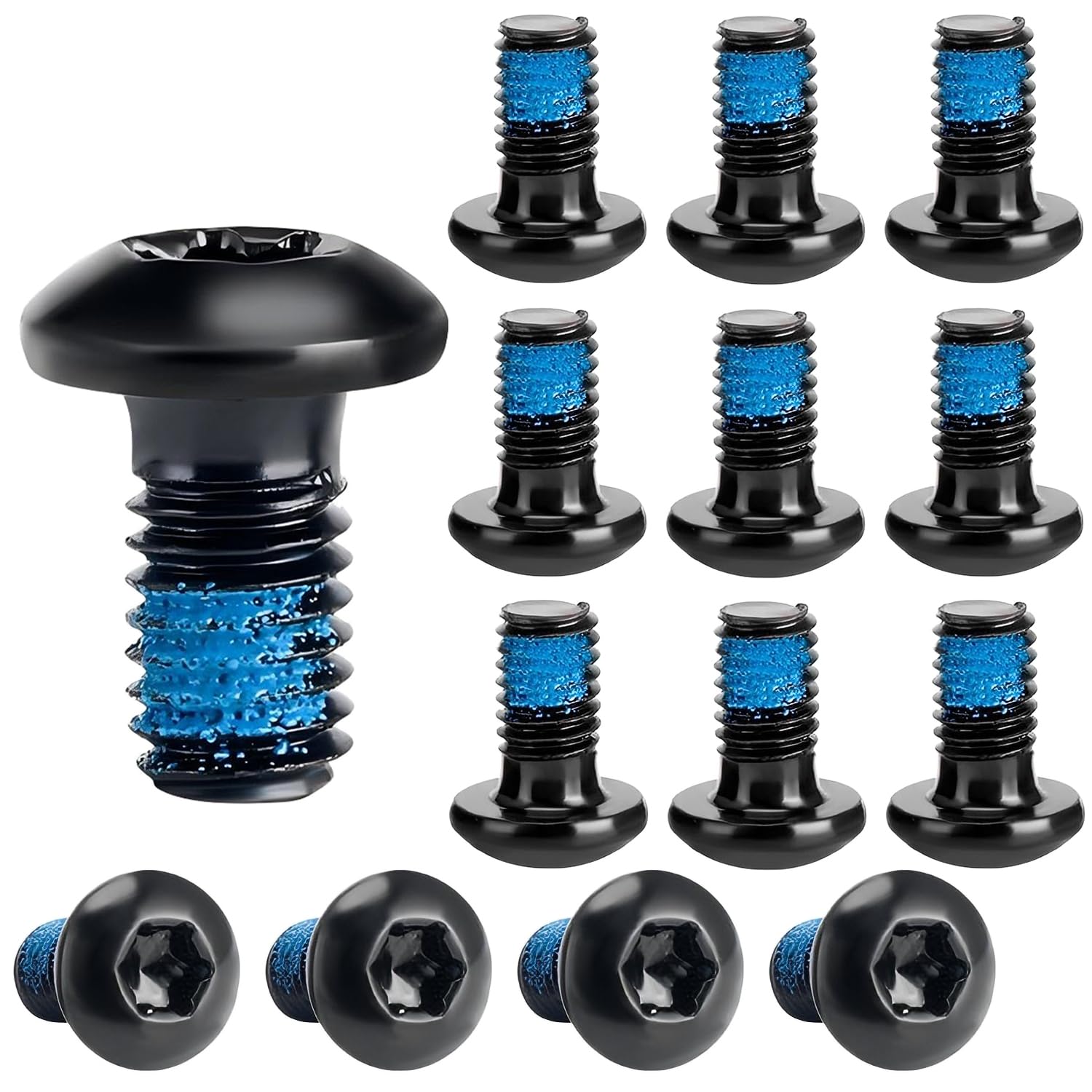 Qrity 20Pcs Bicycle Brake Disc Bolts, M5x10mm Stainless Steel Rotors Bolts, T25 Torx Head Repair Screw, Disc Rotor Bolt for Road Bike Mountain Bike