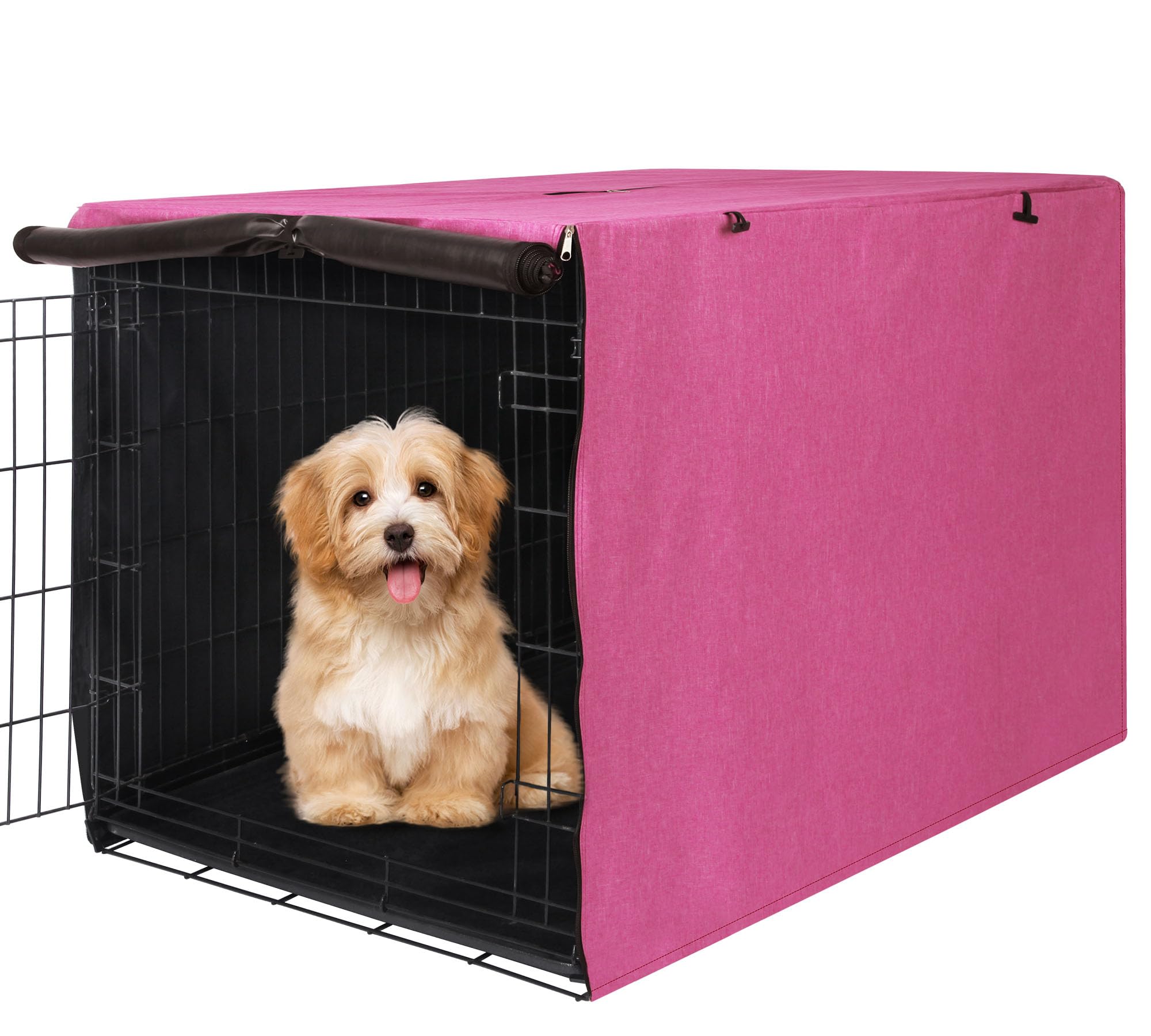 Deblue Heavy-Duty Dog Crate Cover, Privacy Pet Kennel Cover Universal Fits for 42 Inches Wire Cage, Polyester Crate Cover Fit for 1 2 3 Doors Crate (