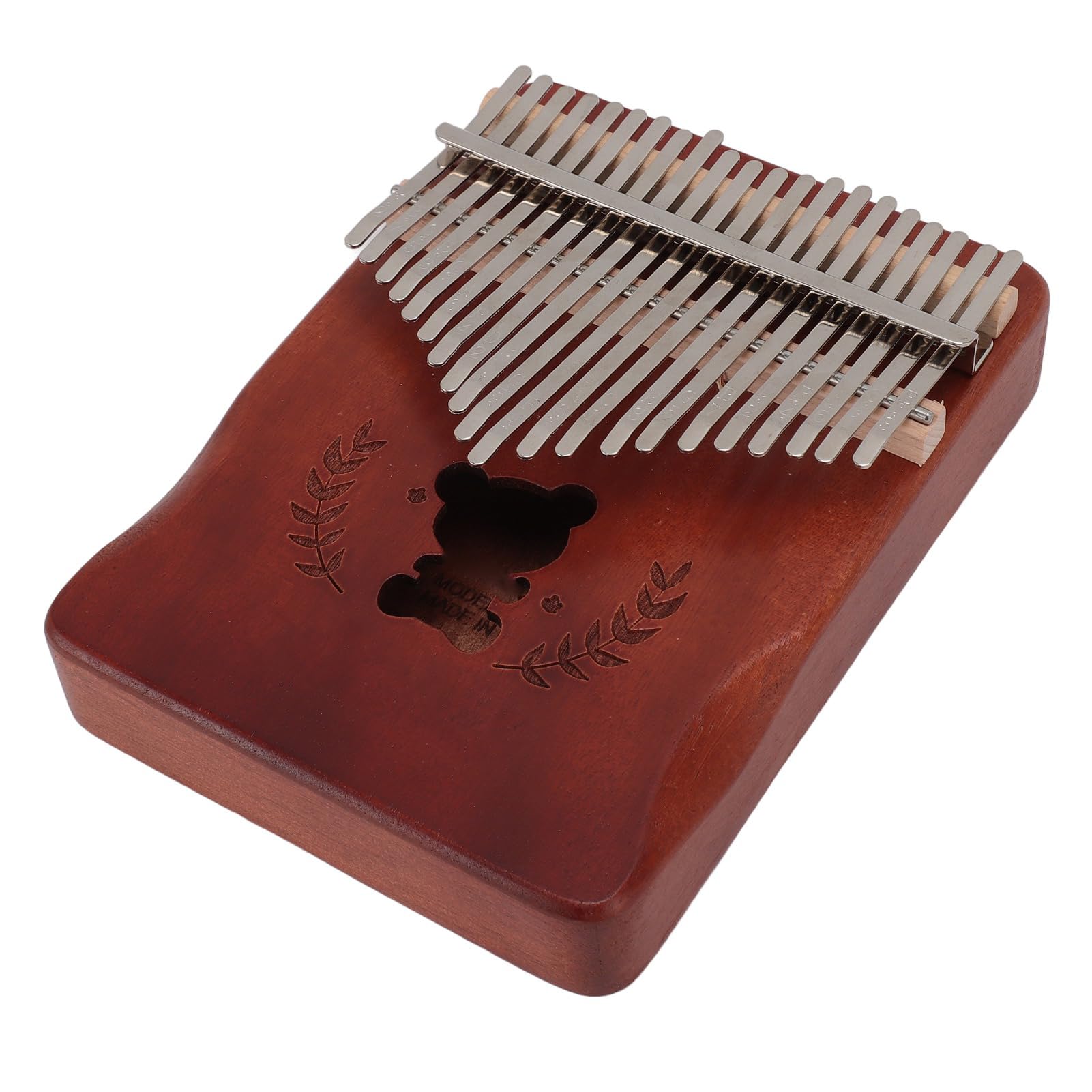Naroote Piano de Pulgar de 21 Teclas, Diseño Esculpido Cómodo Martillo de Afinación Kalimba de Madera Construcción Estable para Tocar y Entretenerse Todos los Días (café degradado)