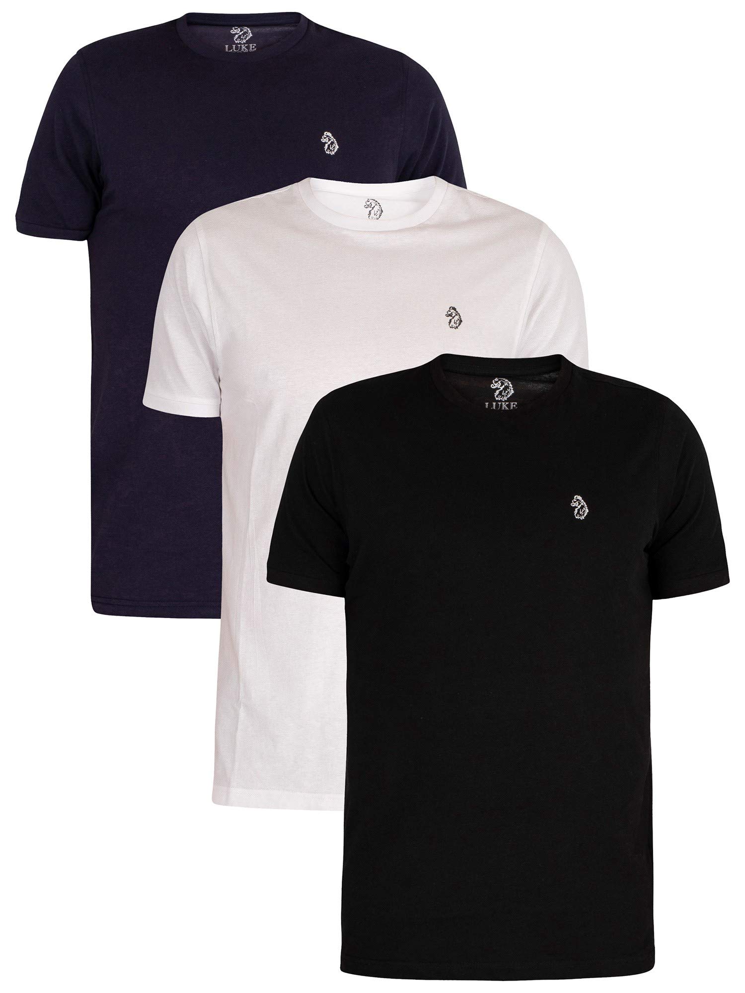 Luke Men's Multicoloured Sports Johnys 3 Pack Black/White/Navy