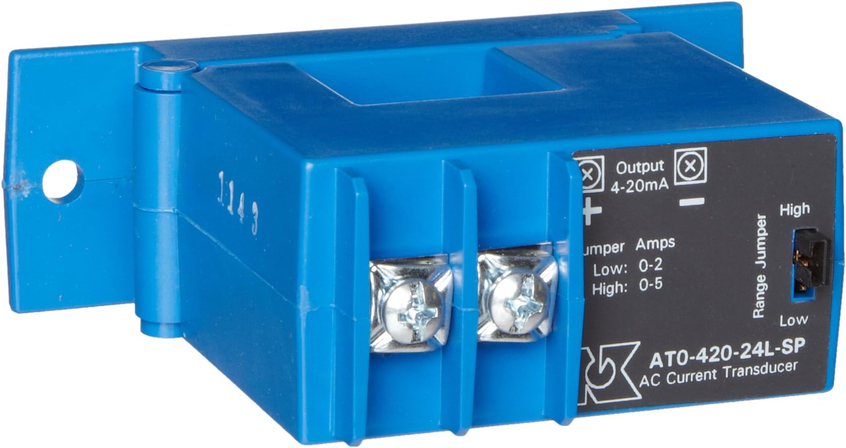 NK Technologies AT1-010-000-SP AC Current Transducer, Split-core, 0-10VDC Output Range, 0-10, 0-20, & 0-50A Input Range, Self powered Power Supply