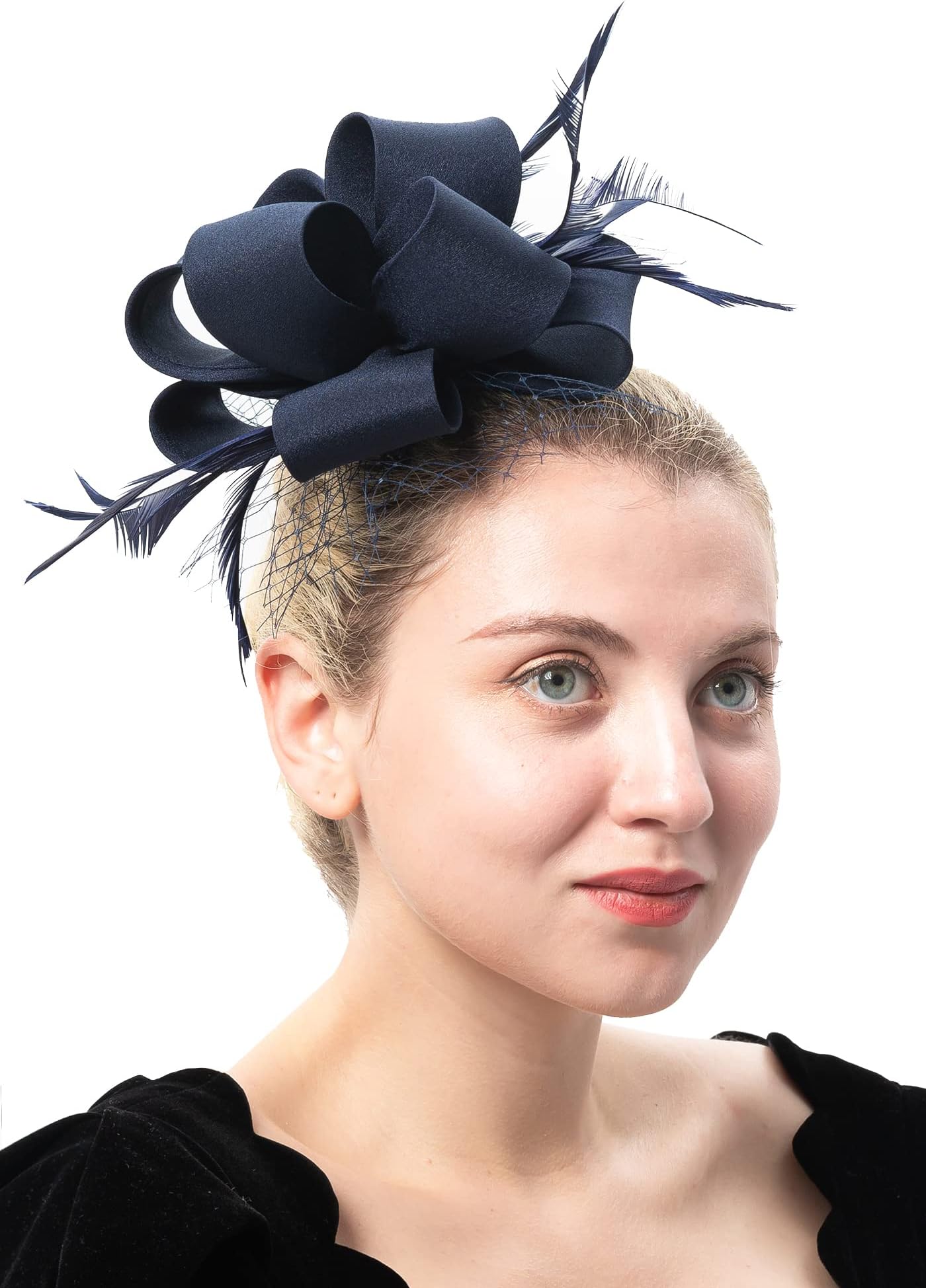 Dark Blue Fascinator Hat