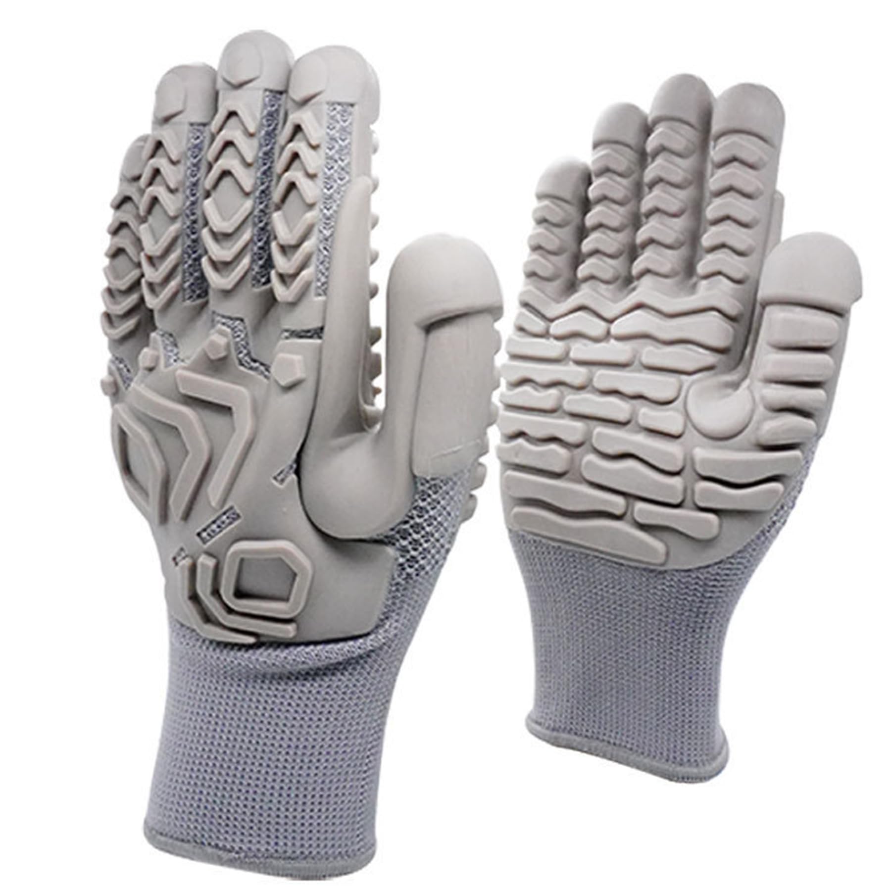 EMOVEGO Pro-Grade TPE Anti-Vibration Non-Slip Gloves, Heavy Duty Work Gloves, Reinforced Grip for Construction/Machinery
