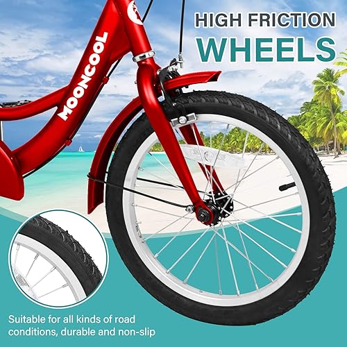 Miniatura 2 de MOPHOTO Triciciclos de 14 pulgadas y 16 pulgadas para ciclistas principiantes, triciclo pequeño de una sola velocidad de 3 ruedas, bicicletas de