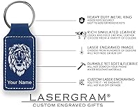 Vista 5 de LaserGram Llavero rectangular, bandera de Nicaragua, grabado personalizado incluido (azul oscuro)