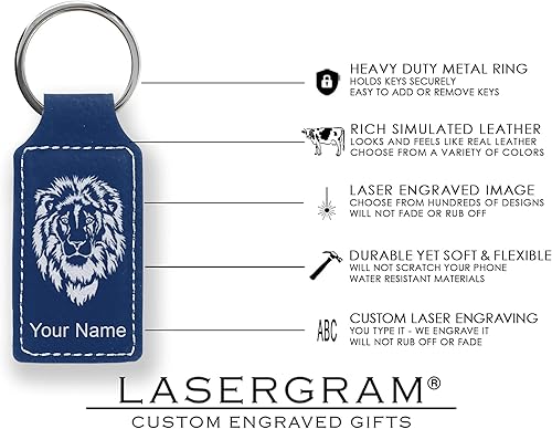 Miniatura 5 de LaserGram Llavero rectangular, bandera de Nicaragua, grabado personalizado incluido (azul oscuro)