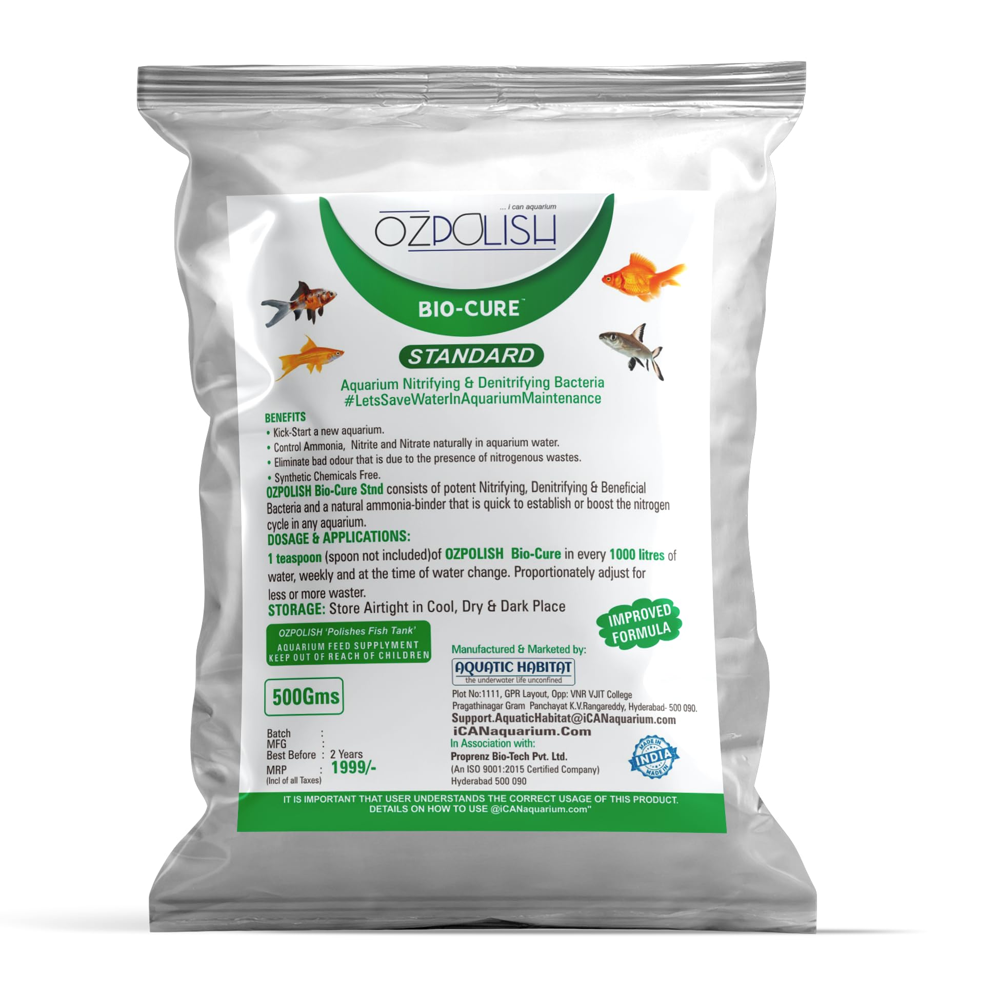 See full amazon price history chart for OZPOLISH Bio-Cure Standard by Aquatic Habitat -Sai Aqua World -Aquarium Bacteria Starter - Ammonia Controller -500 gm OZPOLISH Bio-Cure Standard by Aquatic Habitat -Sai Aqua World -Aquarium Bacteria Starter - Ammonia Controller -500 gm (B0C46GYXY4) Amazon Price History, Amazon Price Tracker
