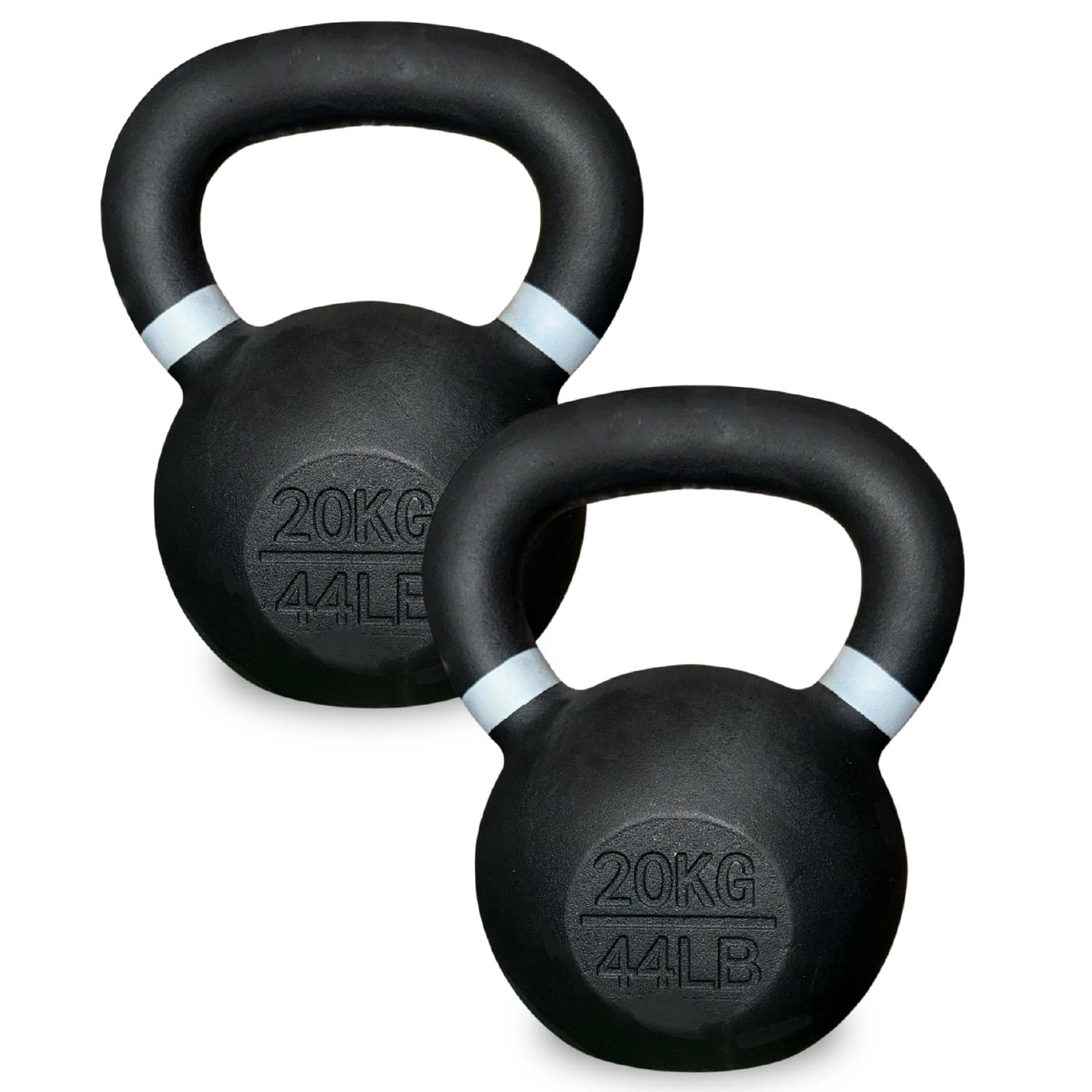 Cast Iron Kettlebell Weight Set 4Kg–32Kg Strength Training Equipment for Home Gym, Fitness, Bodybuilding & Full-Body Workout (Pair, 20Kg)