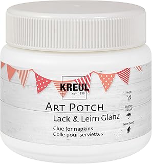 Comprar KREUL 49151 - Art Potch Barniz de cola transparente y brillante 150 ml Pegamento al agua para la decoración y el secado Adecuado para madera, cerámica, piedra y cartón