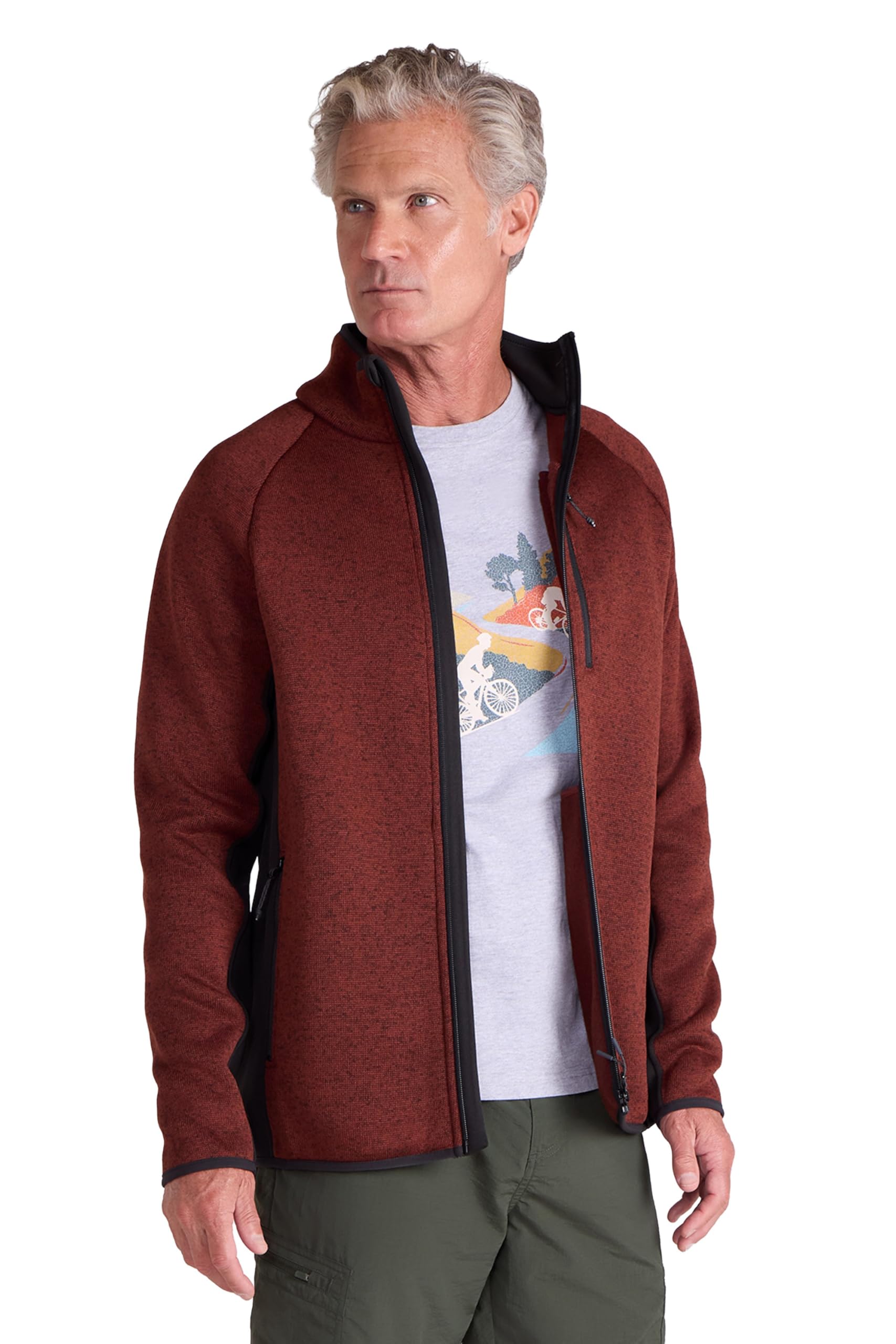 Mountain Warehouse Treston Mens Full Zip Fleece Jacket Rust (Full Zip) M