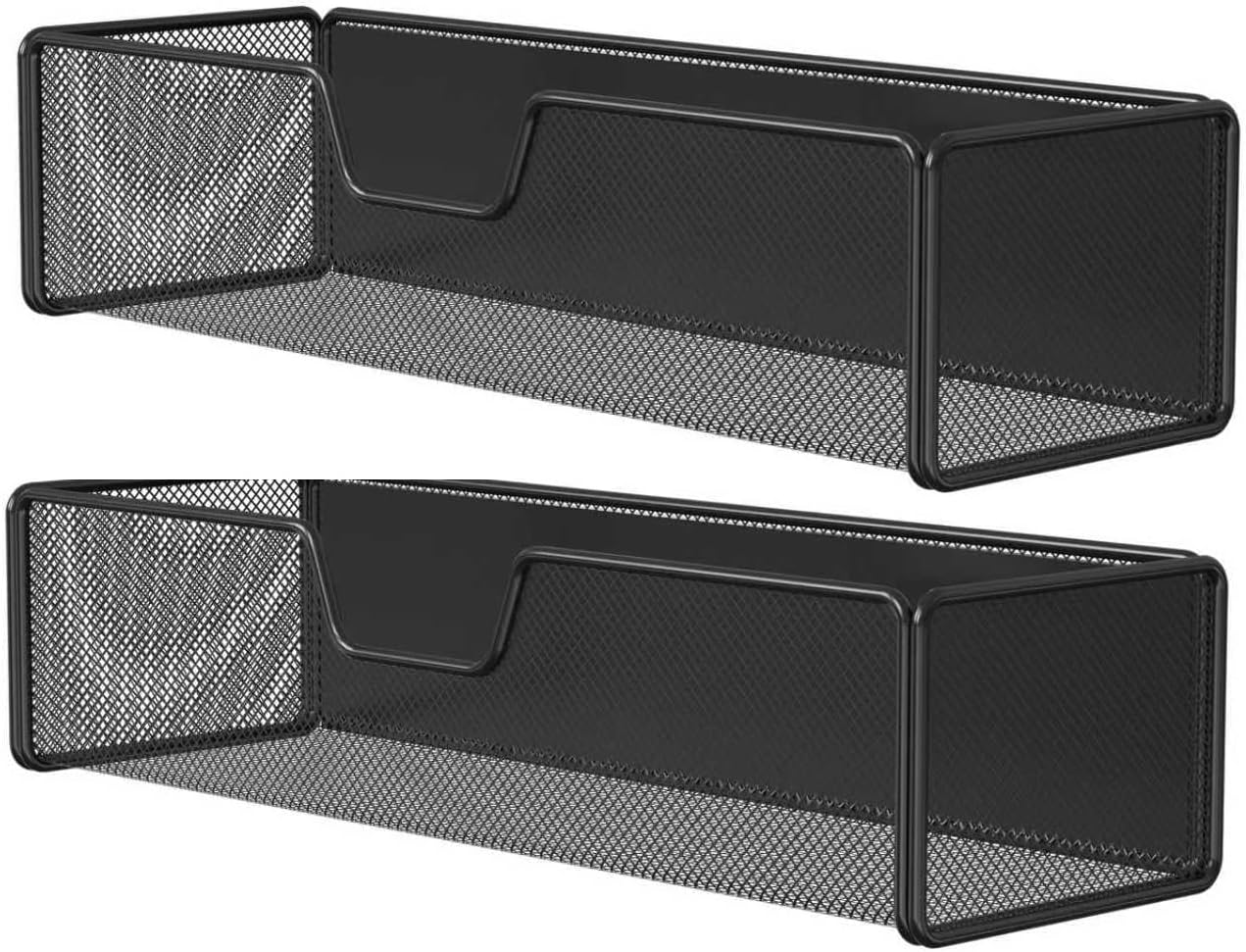 2 pack Magnetic Basket Organizer Holder for Fridge Magnetic Shelf Magnetic Storage Bin Box Containers for Refrigerator Whiteboard Classroom Magnetic Organizer