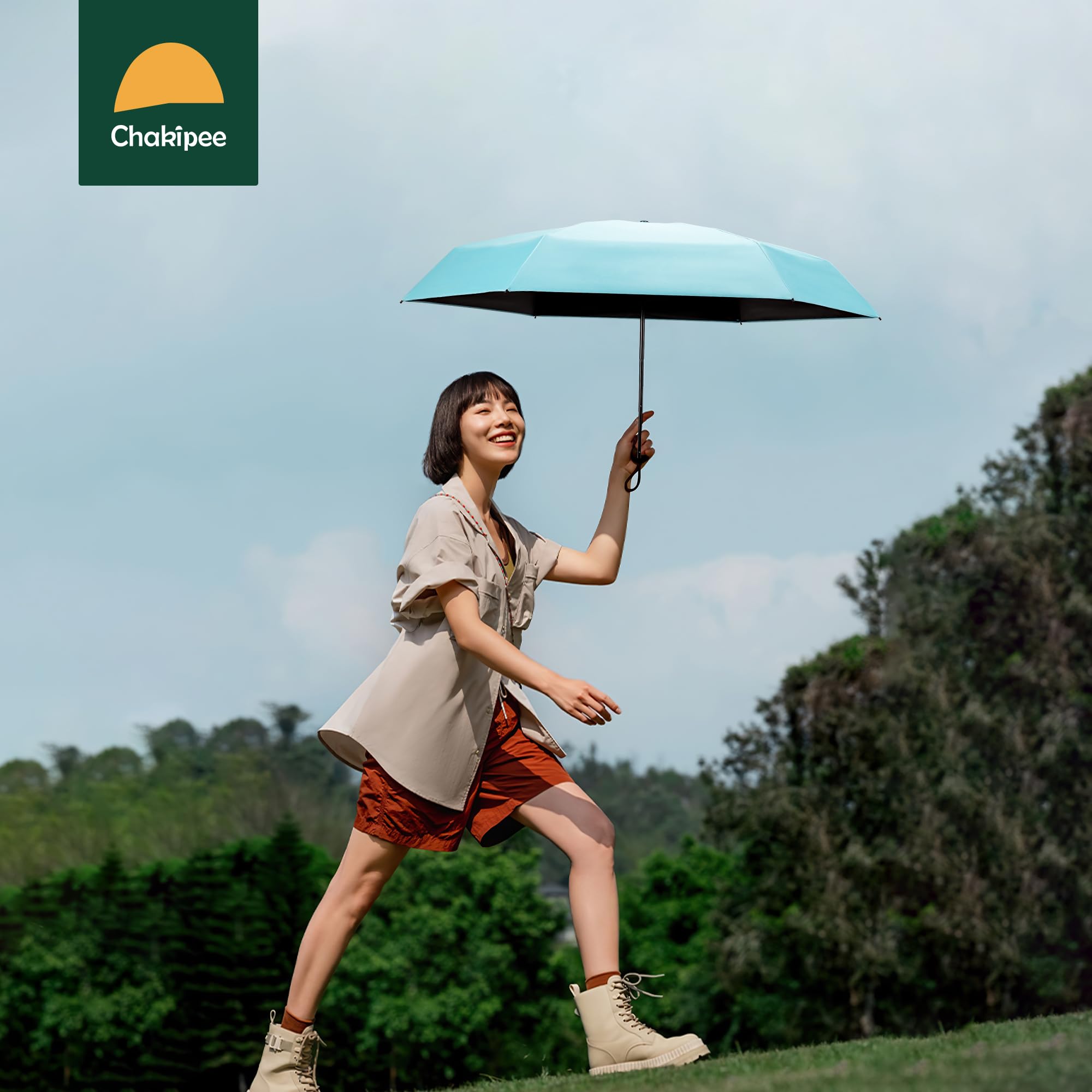 Mini składany parasol przenośny UV kieszonkowy parasol podróżny do aktywności na świeżym powietrzu - parasol dla mężczyzn i kobiet, słońce i deszcz parasol