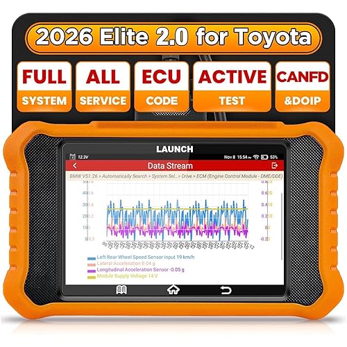 2026 LAUNCH Creader Elite V2.0 fit for Toyota Lexus Bi-Directional Scan Tool, Full System OBD2 Scanner, All Reset Service Code Reader, AUTOVIN, ECU Code, Battery Registration, Lifetime Free Update