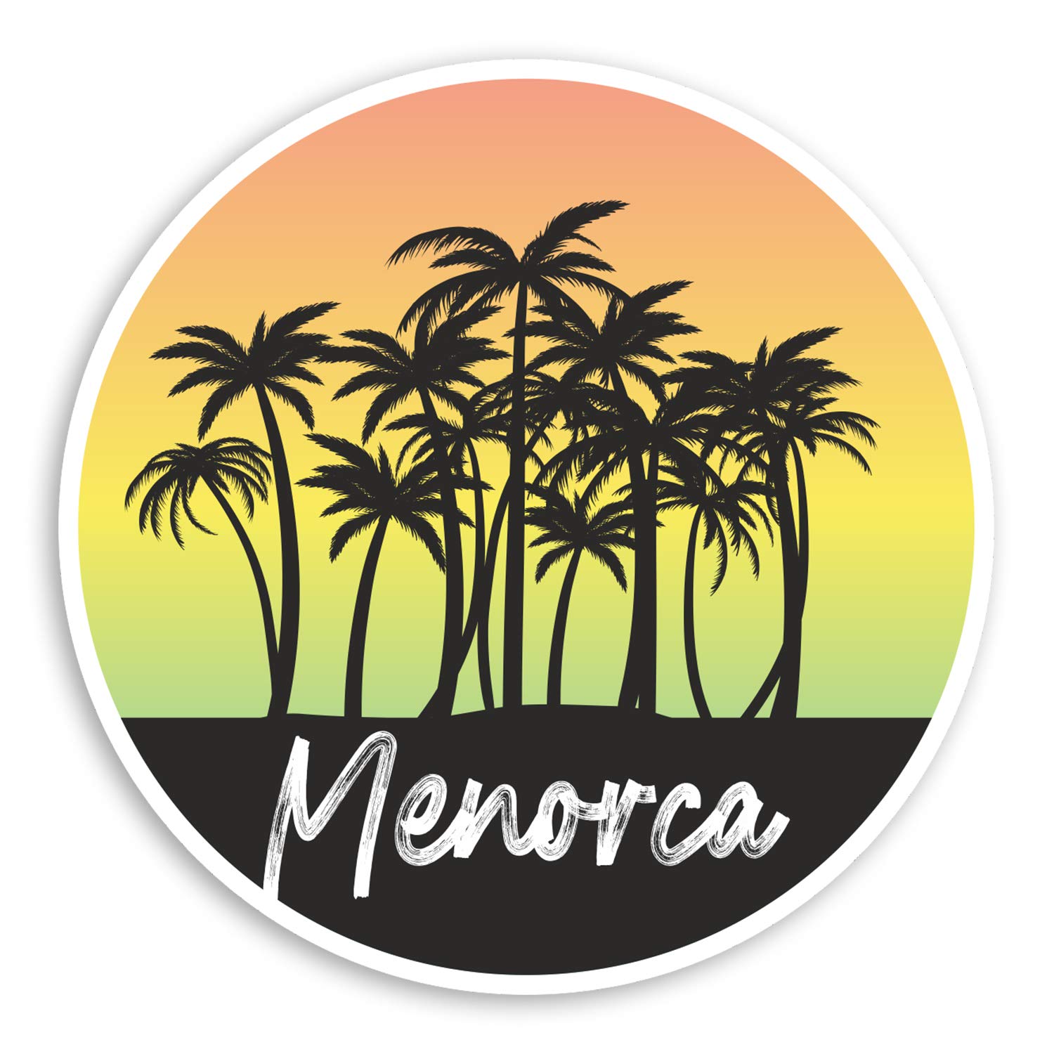 2 x 10cm Tropical Menorca Vinyl Stickers - Spain Travel Luggage Sticker #30637 (10cm Wide)
