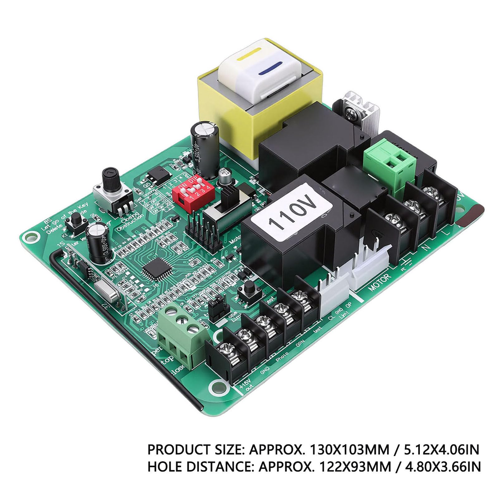 Circuit imprimé d'ouverture de portail coulissant avec télécommande (110V)
