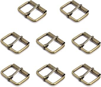 Surf turtle Brass Buckles 8 PCS 1.26 Inch Metal Single Prong Roller Buckle for Belts Bags Shoes DIY Hardware Accessories