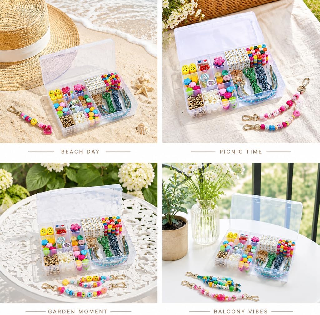 FR Happy Face Bracelet Making Kit - DIY Letter Bead Jewelry Craft Set