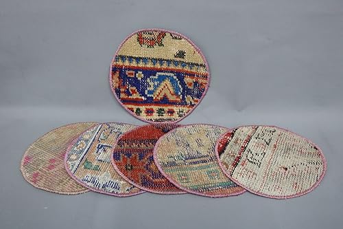 Almohadilla para taza de café, mesa, regalo para ella, placa inferior azul, alfombra Supla de 10 x 10 pulgadas, almohadilla tribal, mantel