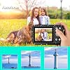 Underwater Camera 4K 17FT Waterproof Camera for Snorkeling,Auto Focus Digital Camera with 32GB Card,18X Zoom Fill Light Compact Cameras