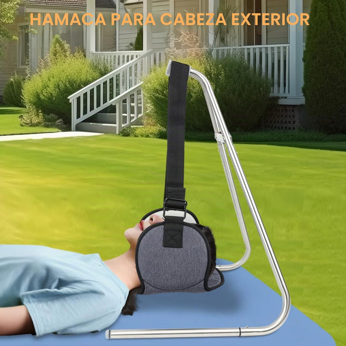 Toogel Hamaca de Cabeza Portátil con Soporte Desmontable, Incluye Bolsa de Almacenamiento