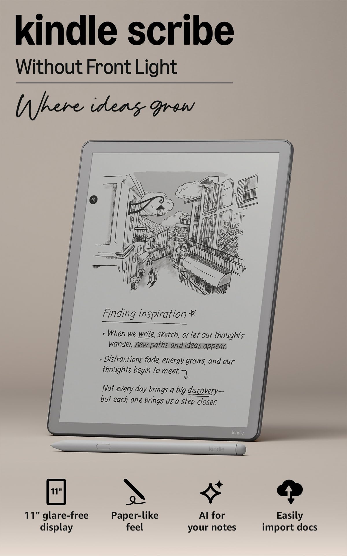 Kindle Scribe Without Front Light 16gb Newest Model 11 Paper