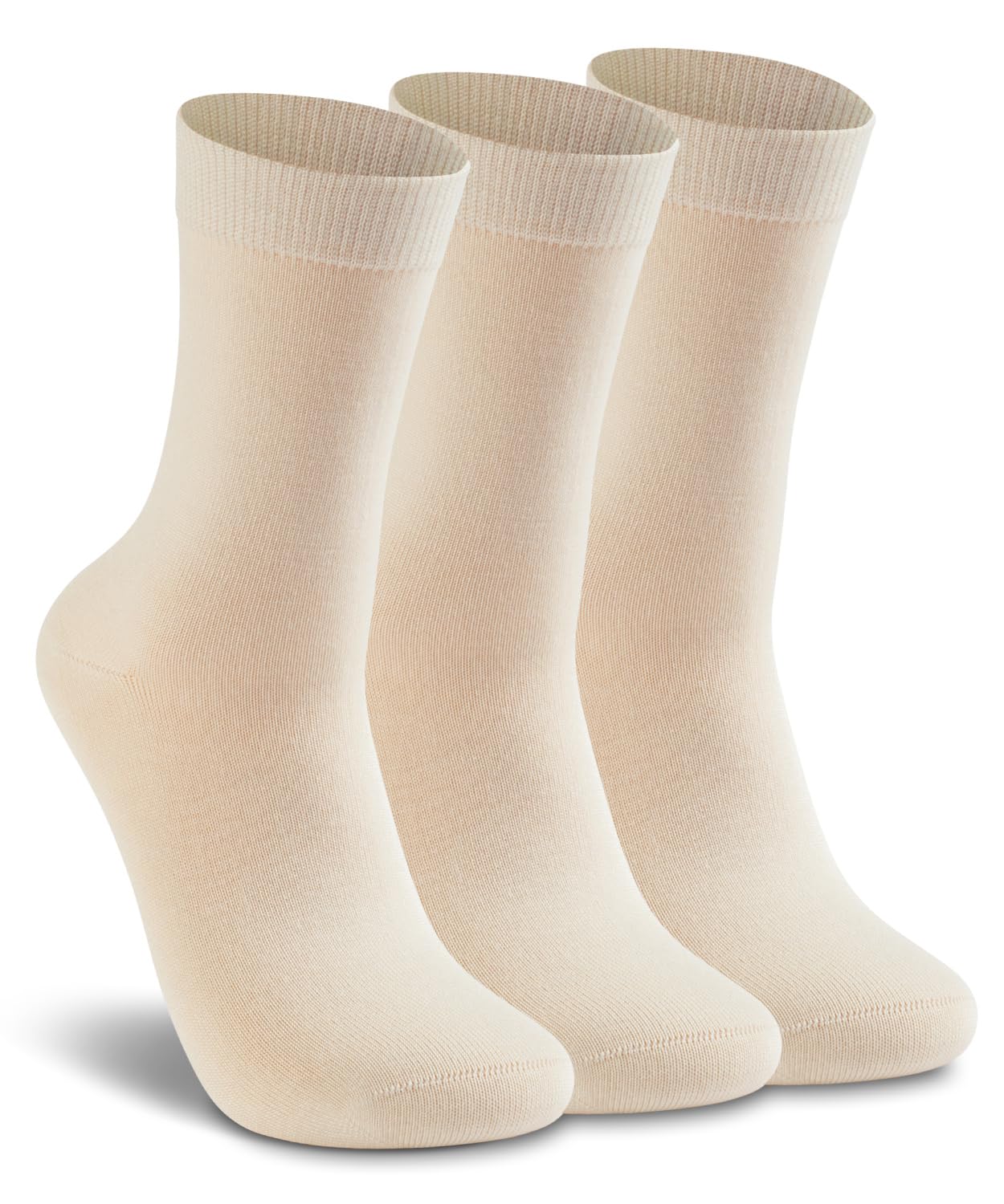 LIXIA Womens Thin Merino Wool Crew Socks Warm Breathable Winter Boot Liners Cozy Thermal Casual for Dress Trousers