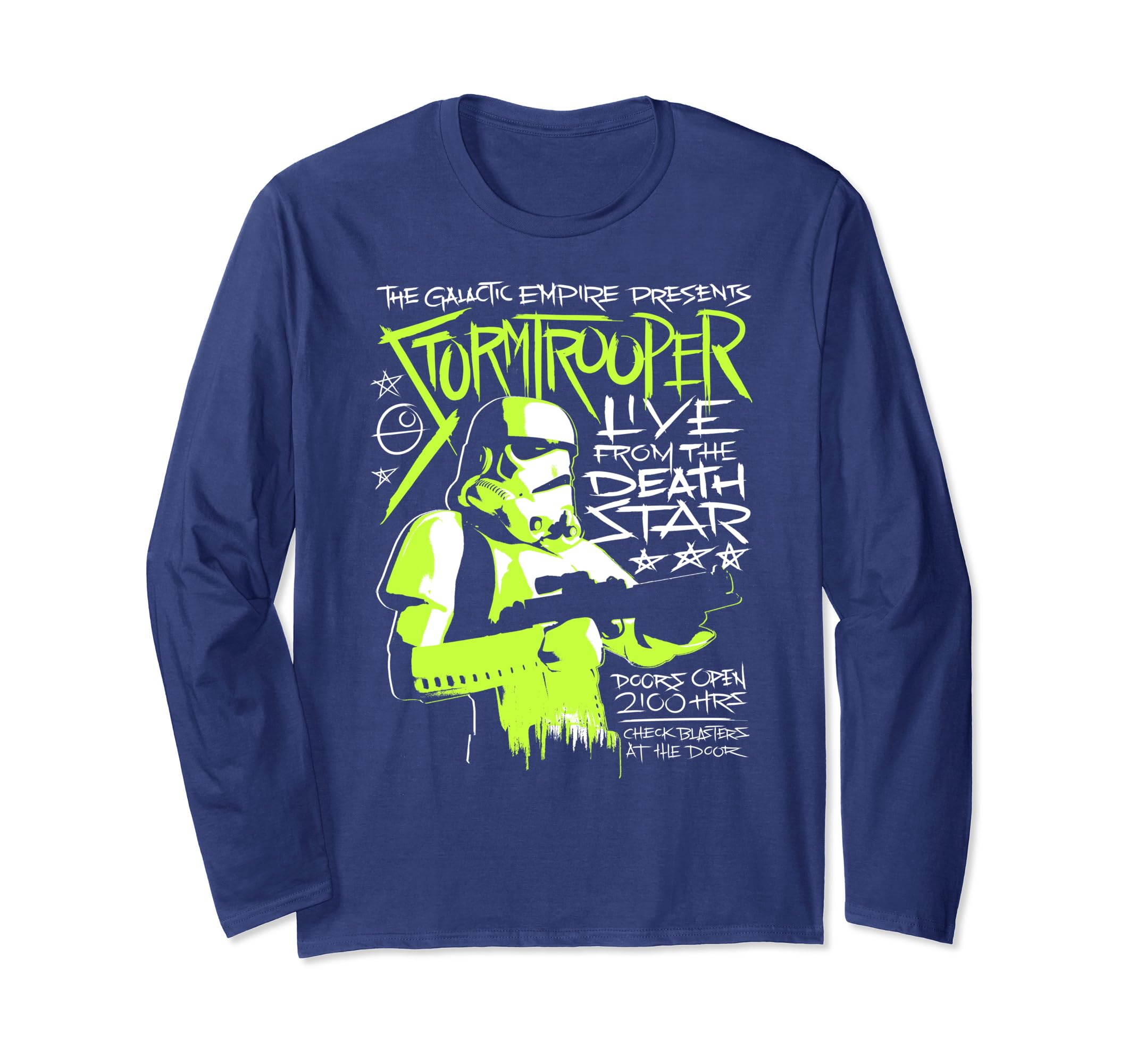Star Wars Stormtrooper Live the Death Star Flyer Long Sleeve T-Shirt, Blue
