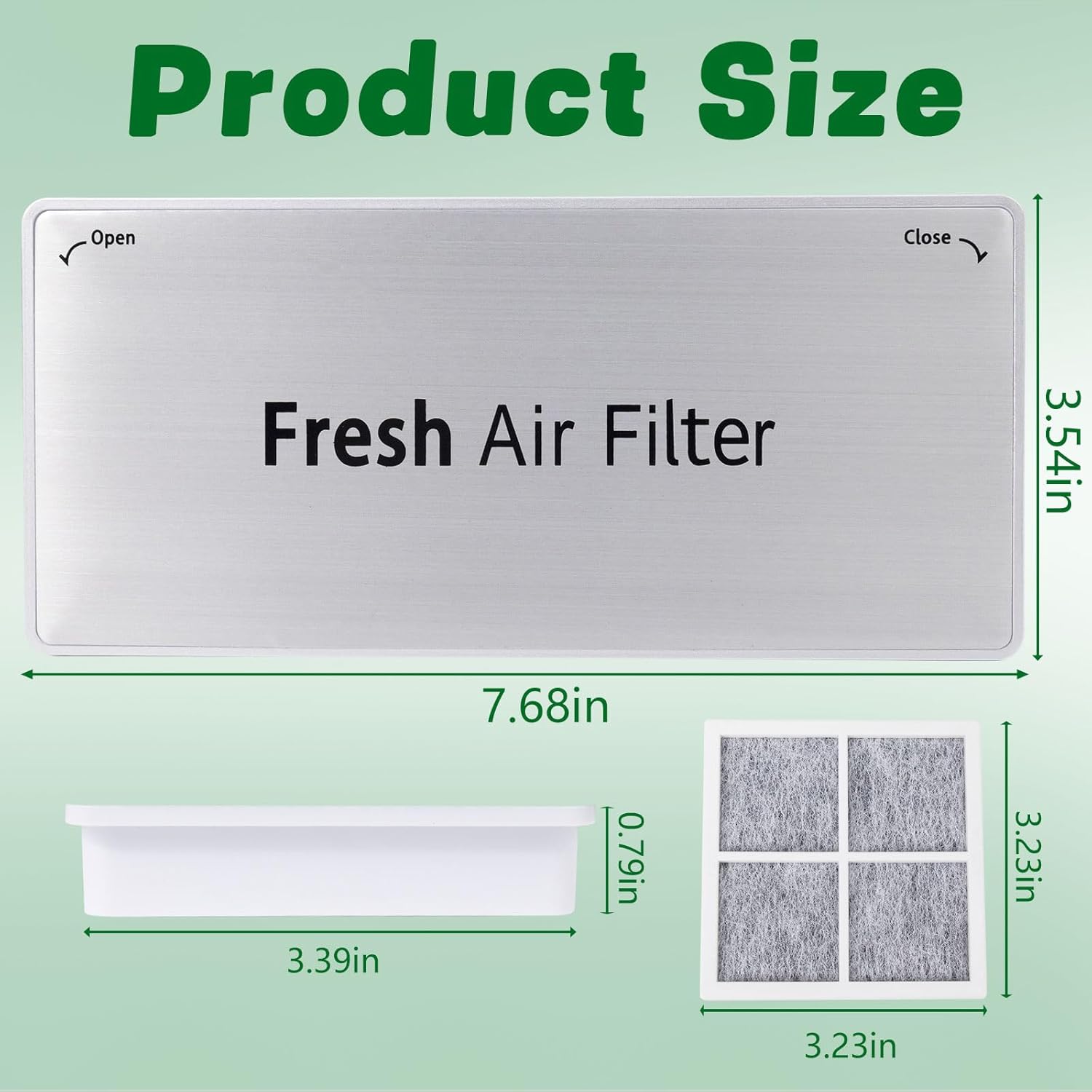 3-Pack ADQ75493301 Refrigerator Air Filter Cover Replacement, Compatible with LG Refrigerator Models LRFDS3016S, LRMVC2306S, LRFVC2406S, LRMDS3006S - Replaces 4952580, AP6887594, PS12724761