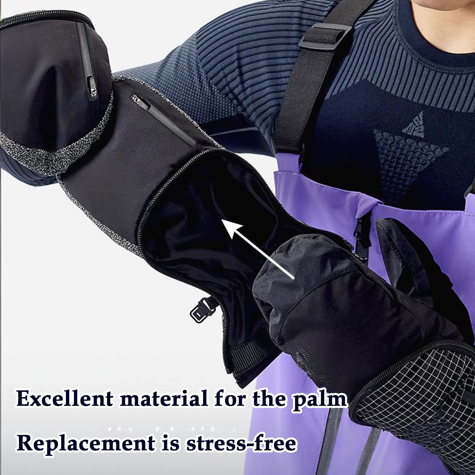 Guanti Invernali Termici, muffole Calde con Interno Felpato, Guanti Sci Sportivi, Impermeabili, per Corsa, Ciclismo, Snowboard,[b] Black,S