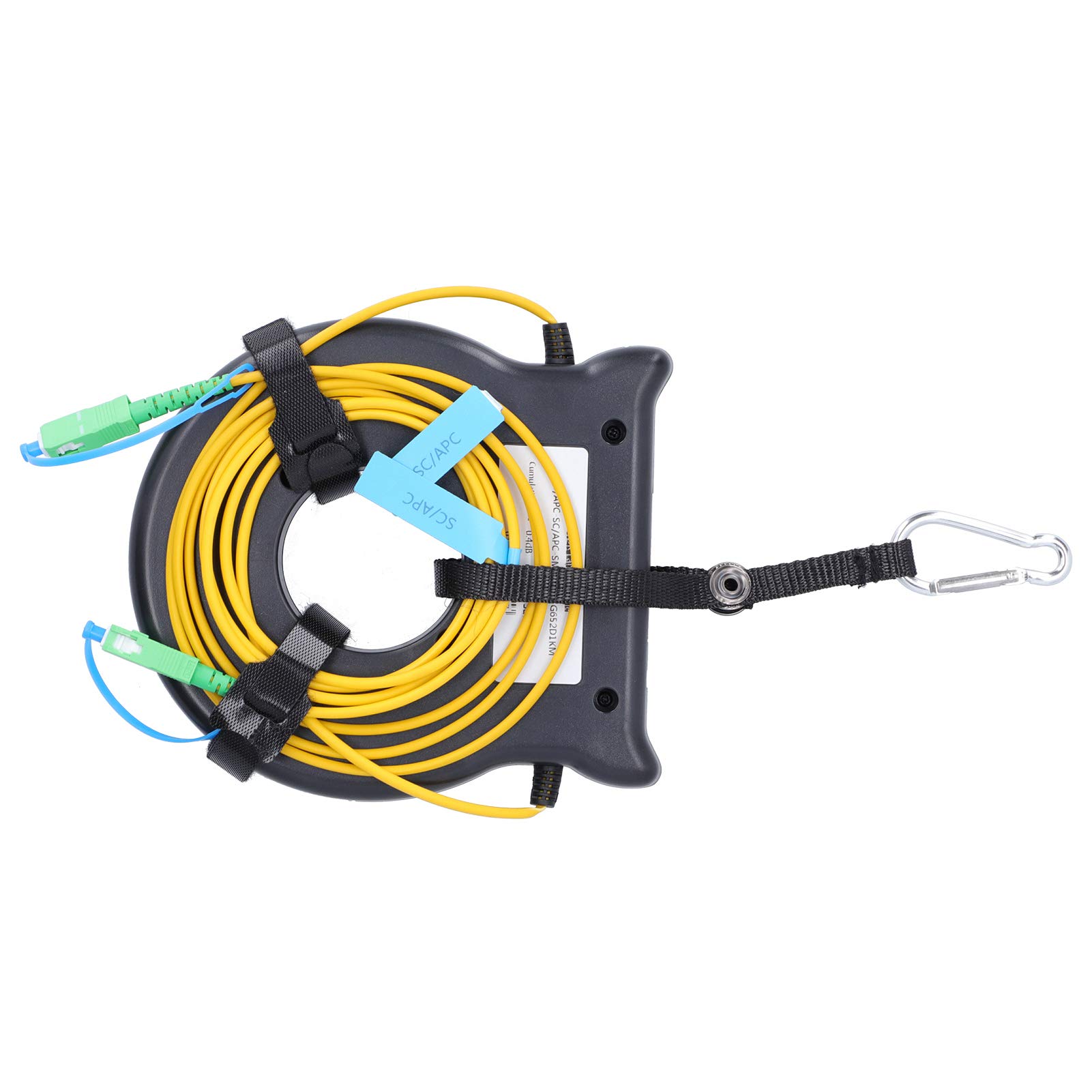 Caja de cable de lanzamiento OTDR de 3280.8 pies, SC para cable de prueba de fibra monomodo, caja de extensión OTDR con estuche resistente para calibración e instalación en campo
