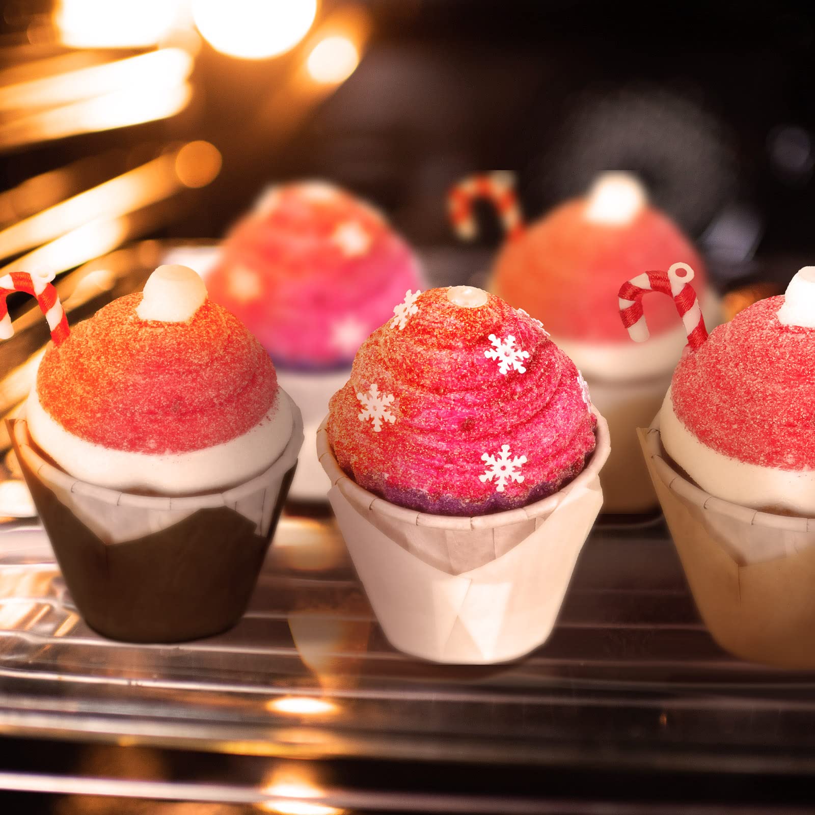 600 Stück Tulpen-Cupcake-Einlagen für Muffins, Backen, Cupcakes, Halter, antihaftbeschichtet, Backförmchen, fettbeständig, Muffinförmchen, Papiereinlagen, hitzebeständig, Party, 3 Farben