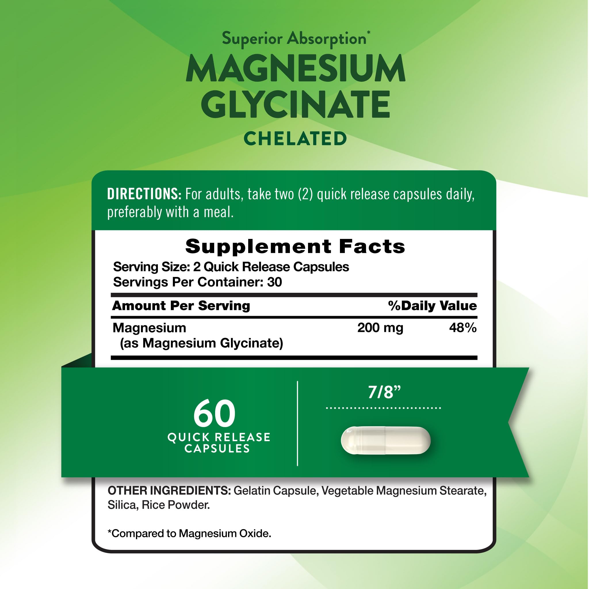 Nature's Truth Magnesium Glycinate Capsules | 200mg | 60 Count — Amazon image 2