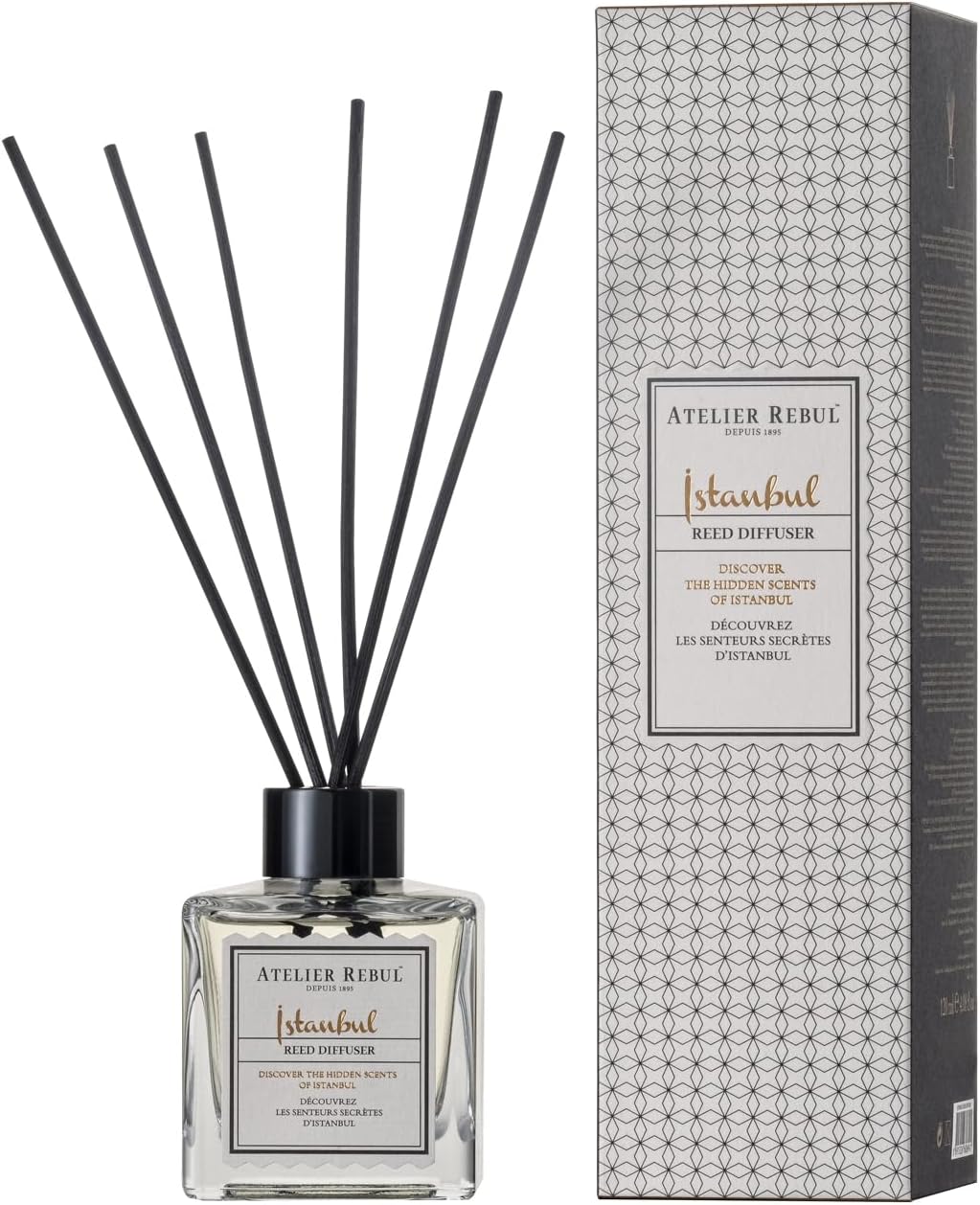 Istanbul Reed Diffuser 120ml - Premium Aroma Diffuser Sticks for Home, Woody & Spicy Scent - Long-Lasting Room Freshener, Luxury Home Fragrance Oil, Elegant Home Decor